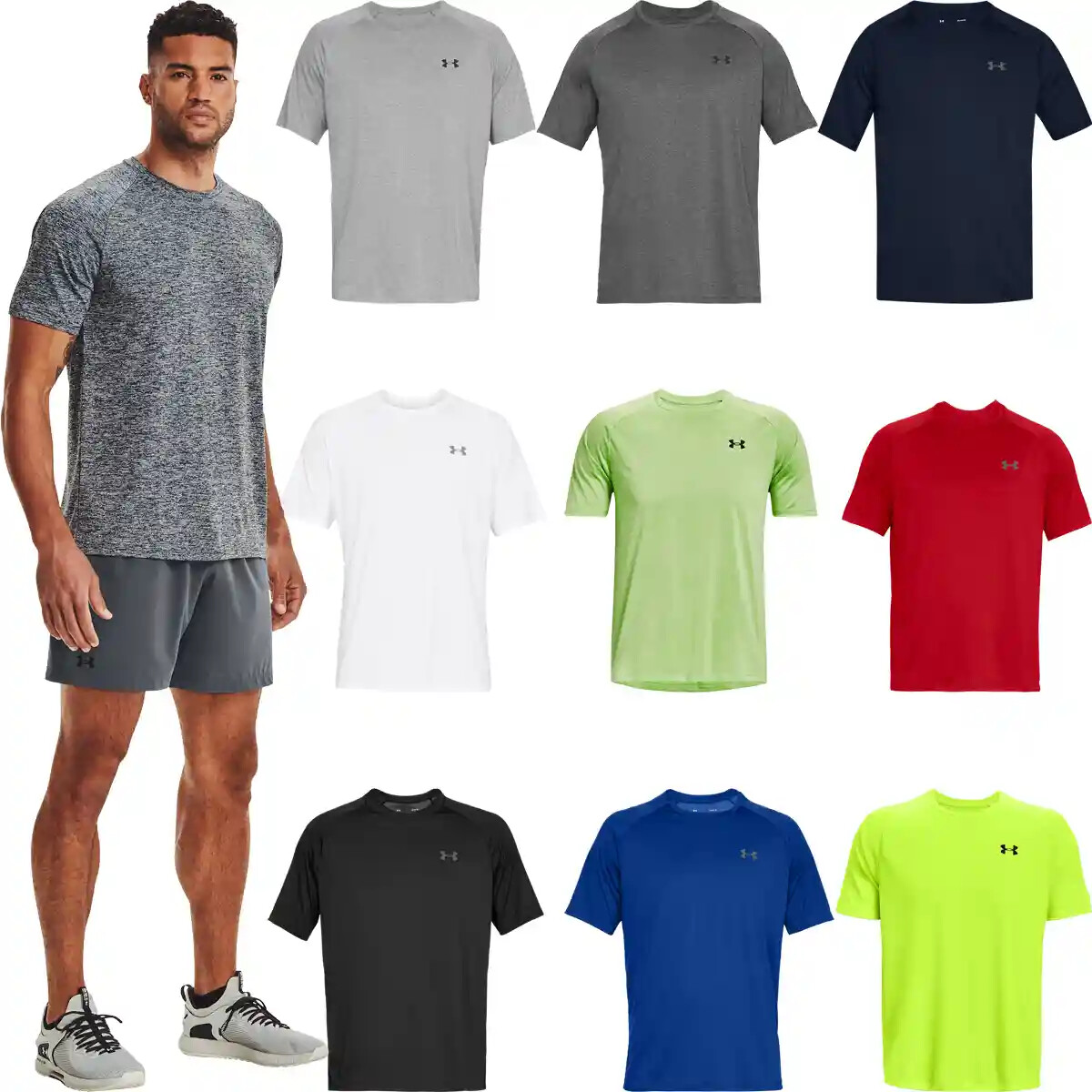 Under Armour Large Mens Training Tech 2.0 T-Shirt PLUS Size XL to 5X Tee 1326413