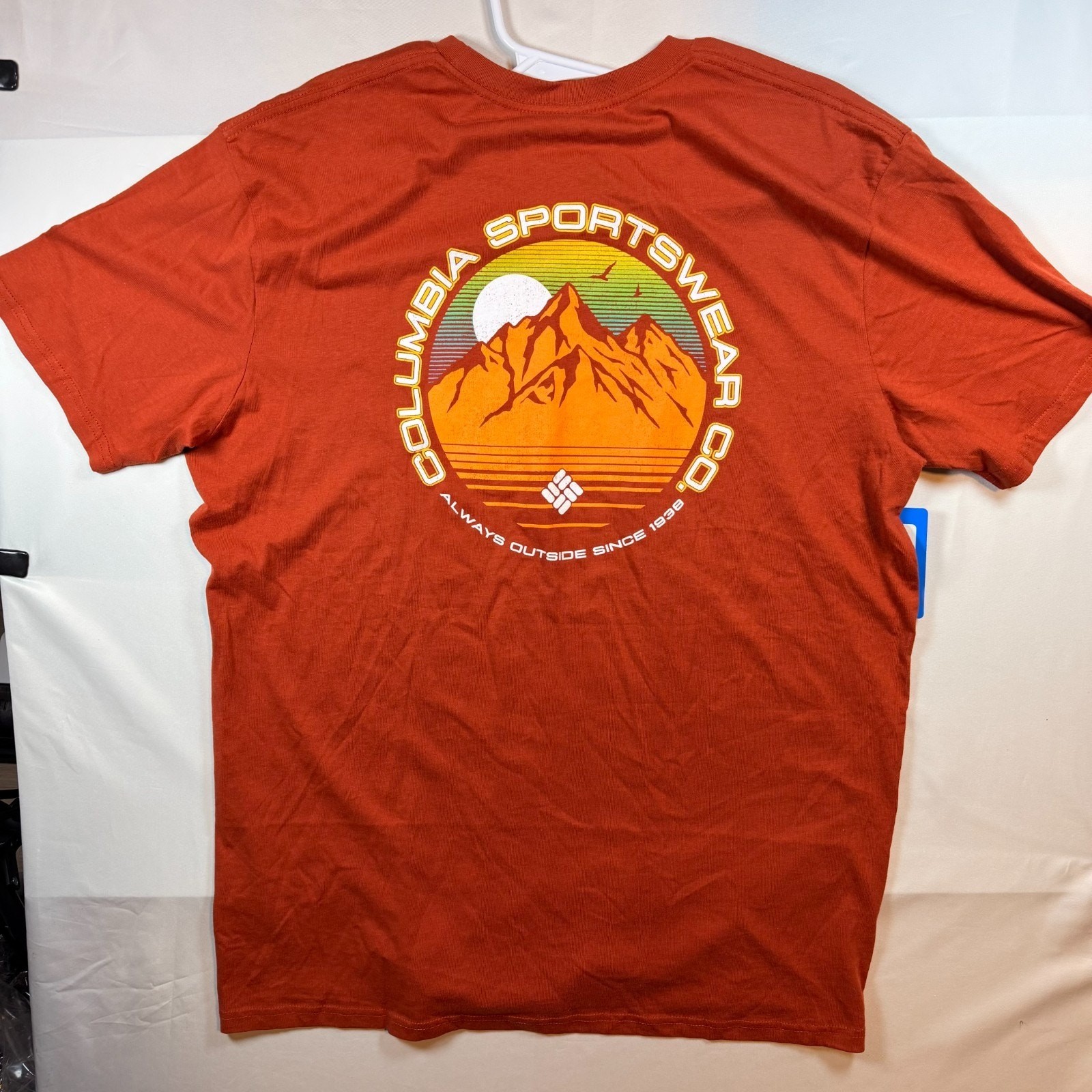 NWT Columbia Mens Burnt Orange Sportswear Logo Short Sleeve T Shirt Size XL