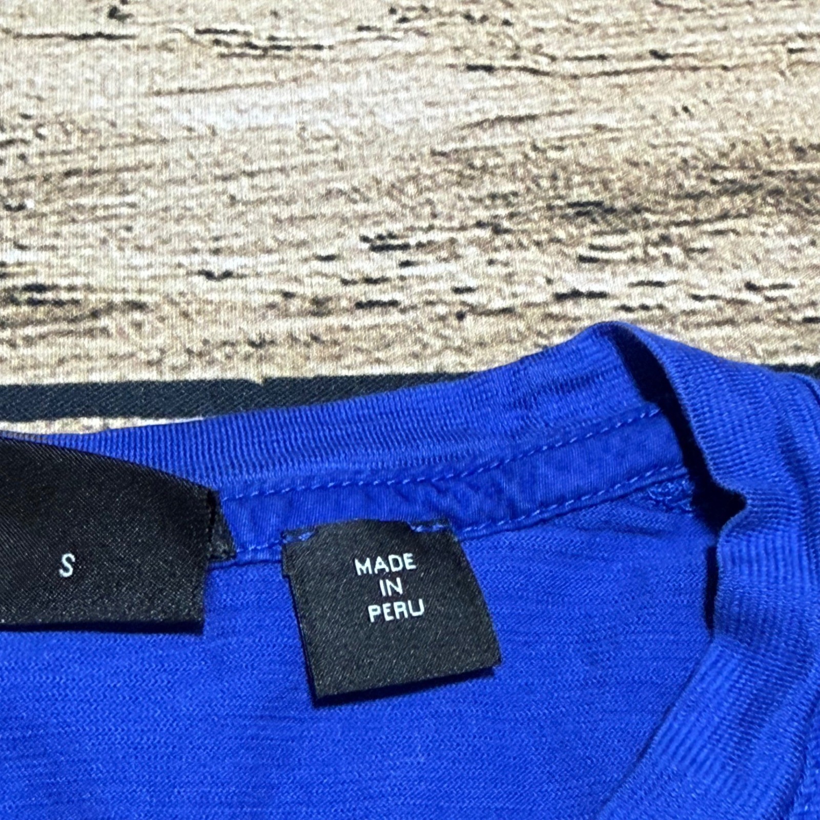 Hugo Boss Long Sleeve T-Shirt Mens Small Blue Slim Fit Mercerized Cotton Tee