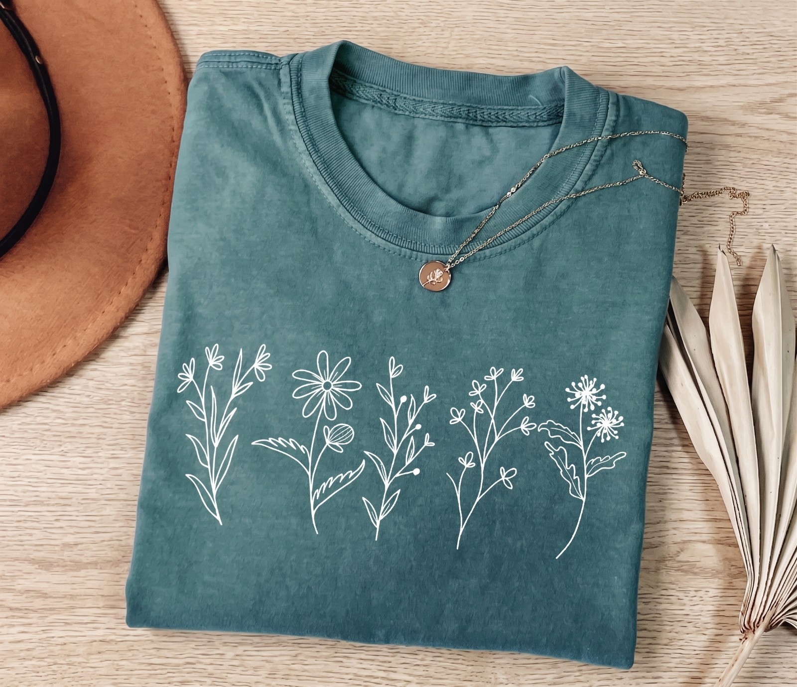 Comfort Colors Wildflower Shirt, Flower Shirt, Nature Shirt, Floral Cottagecore