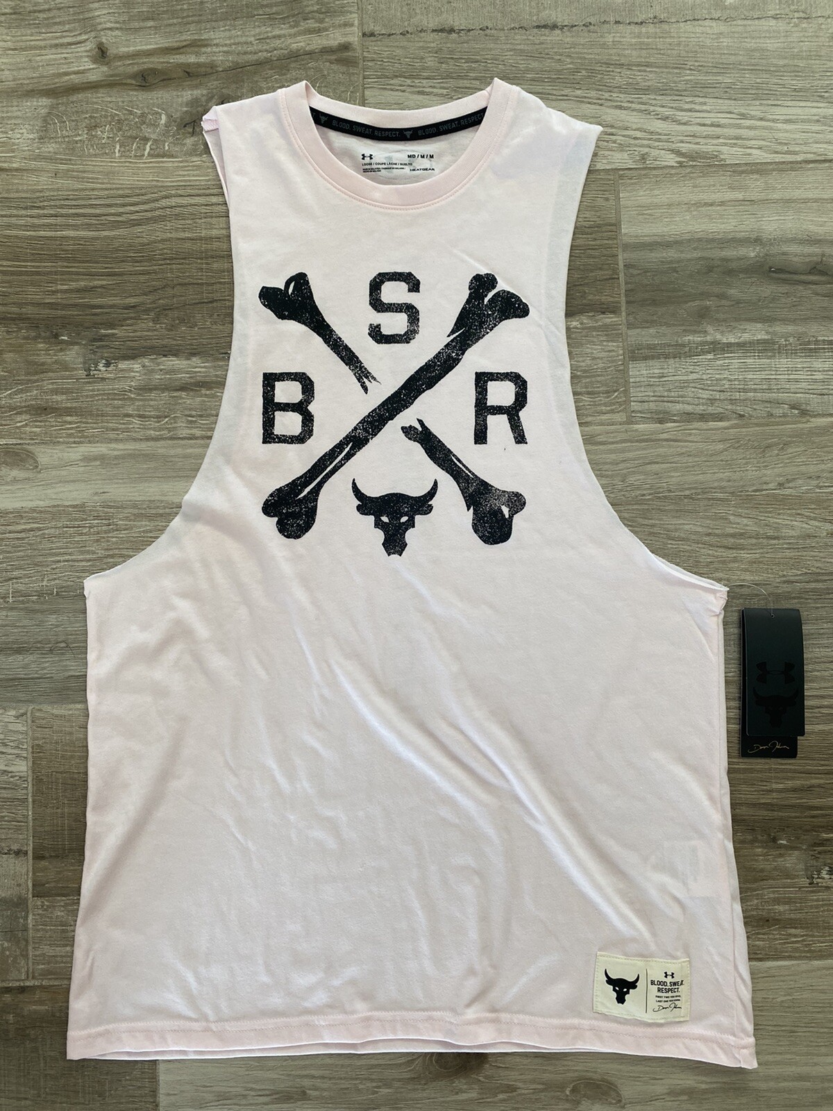 UNDER ARMOUR PROJECT ROCK BSR BLOOD SWEAT RESPECT DWAYNE JOHNSON TANK TOP sz XL