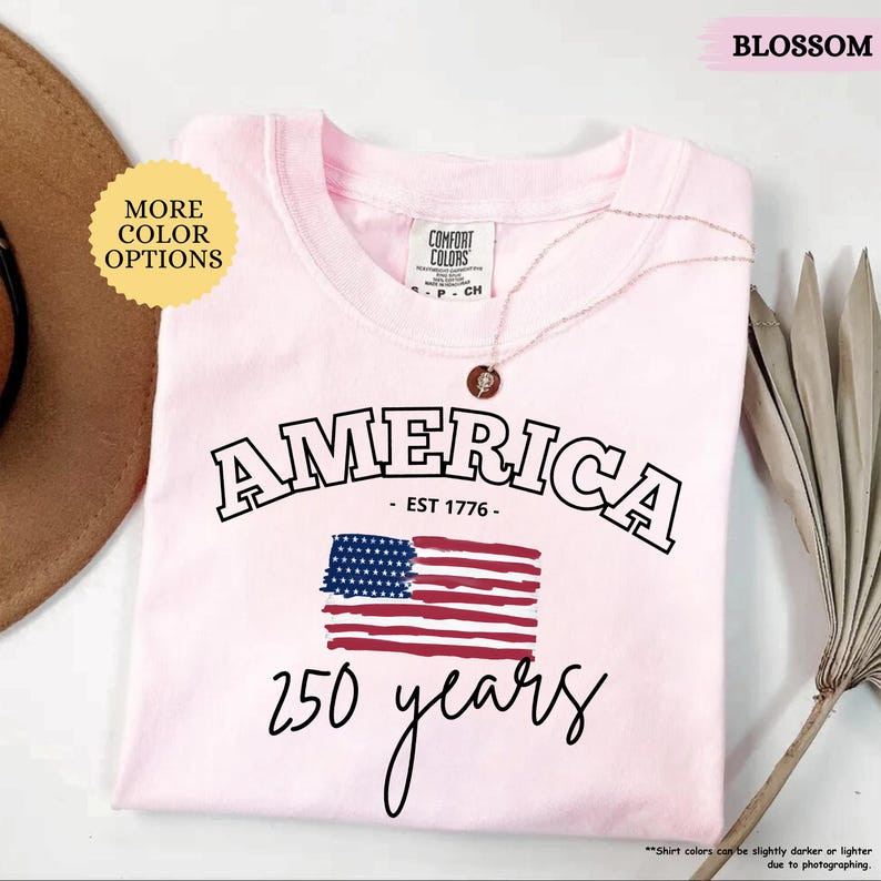 Comfort Colors America 250 Years Shirt 4th Of July American Flag Patriotic Gift
