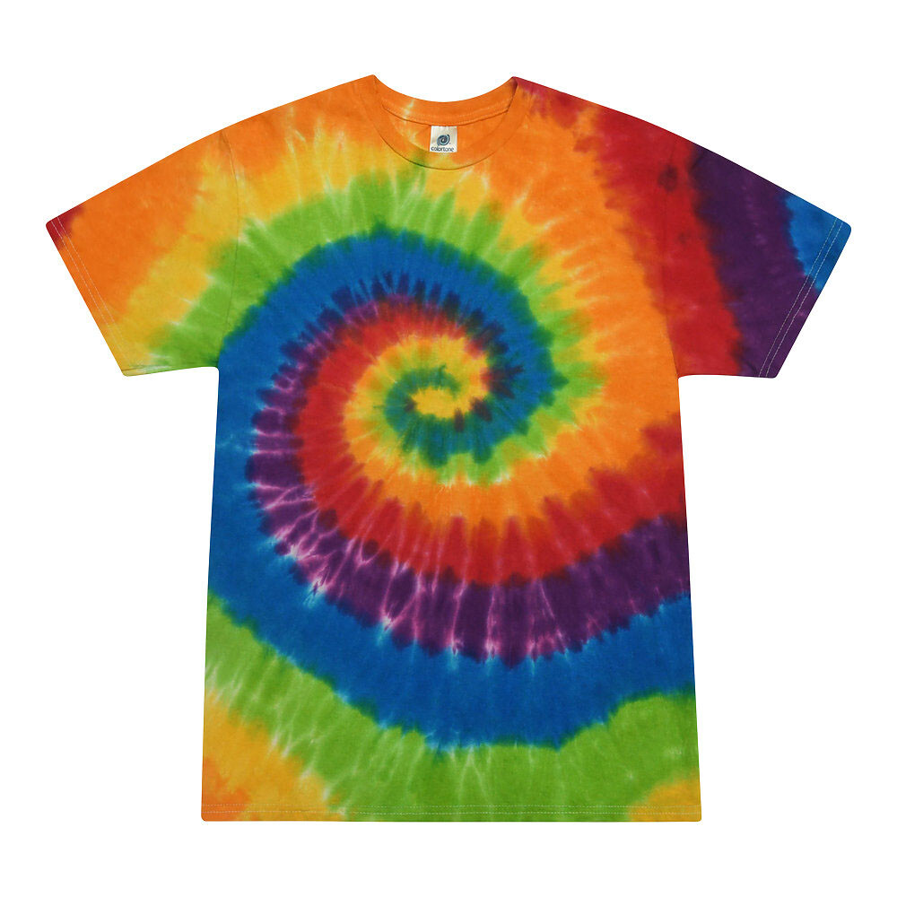 Multi-Color Tie Dye T-Shirts, Kids & Adults Short Sleeve Cotton Colortone