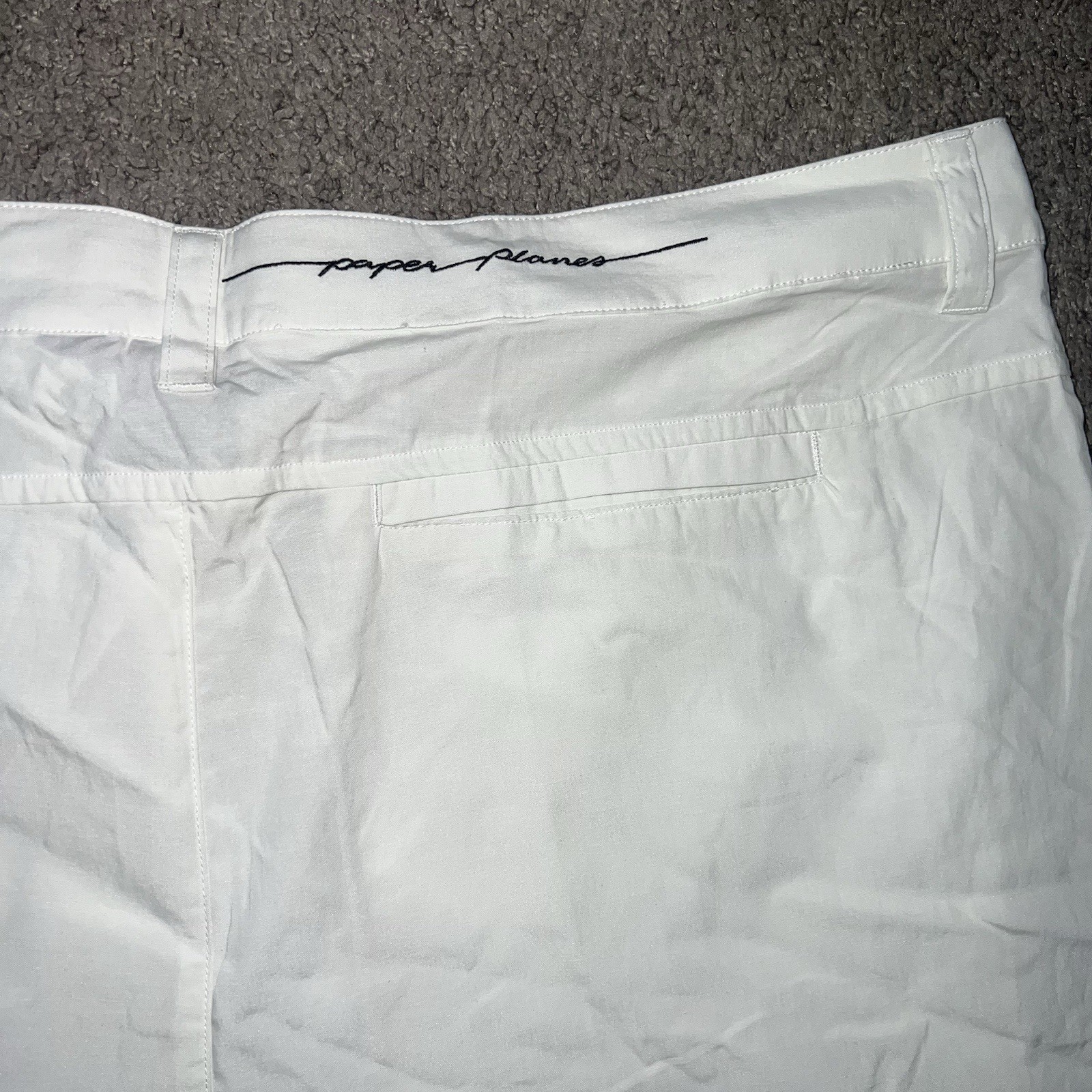 NWT PAPER PLANES WHITE DOUBLE PLEATED SHORTS SIZE 3XL MSRP $138