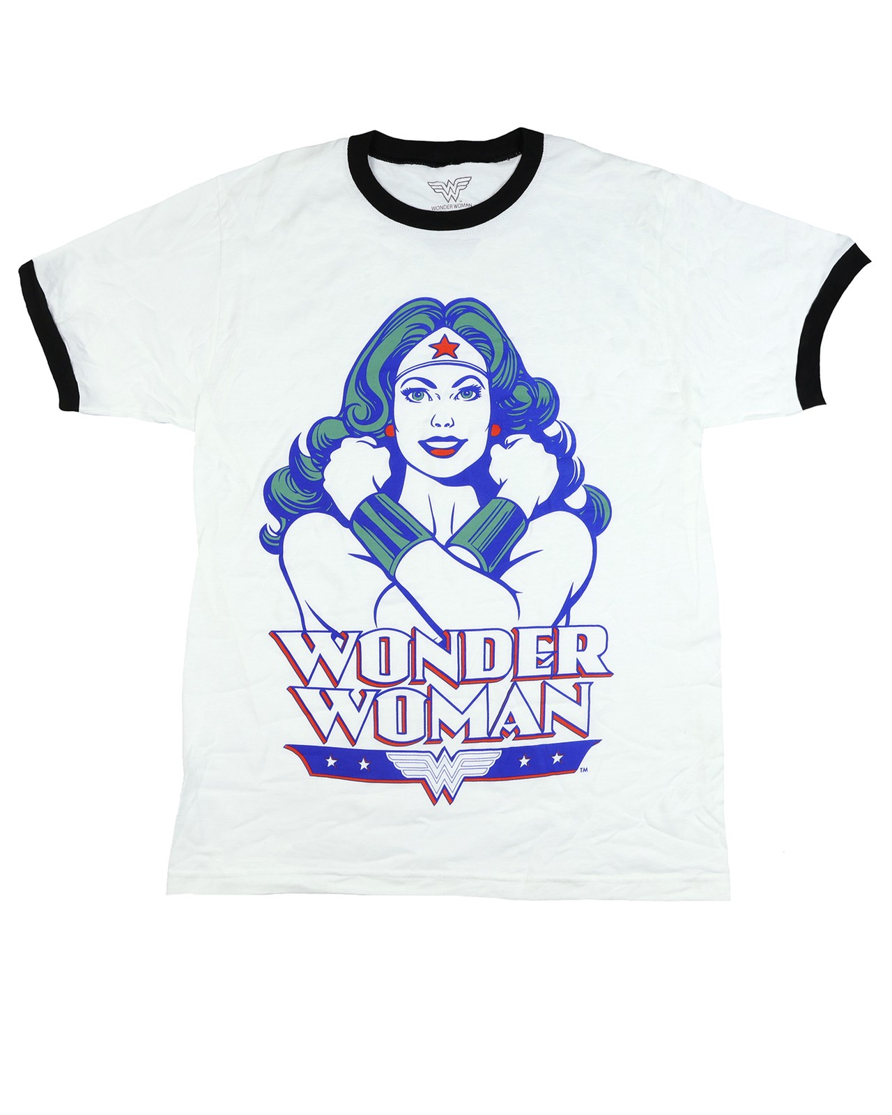 DC Comics Wonder Woman T-Shirt Men’s Power Pose Ringer Tee