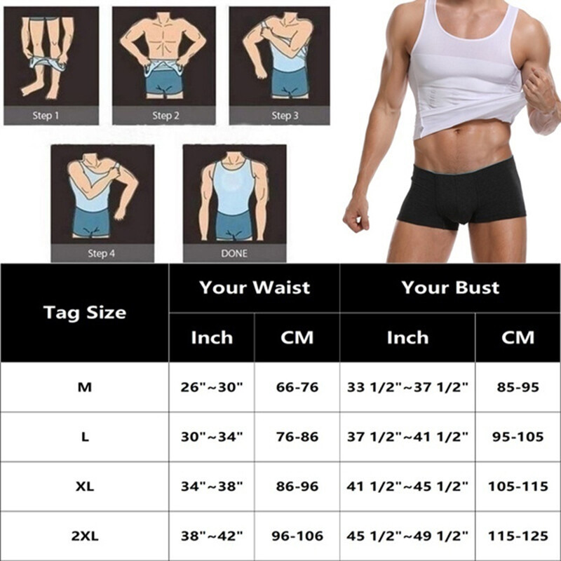 Men’s Shaper Cooling T-Shirt Compression Belly Vest Slimming Underwear Tank Top