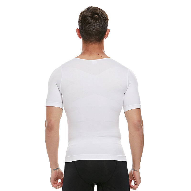 Men Compression Vest Girdle Tank Top Slimming T-Shirt Body Shaper Belly Chest