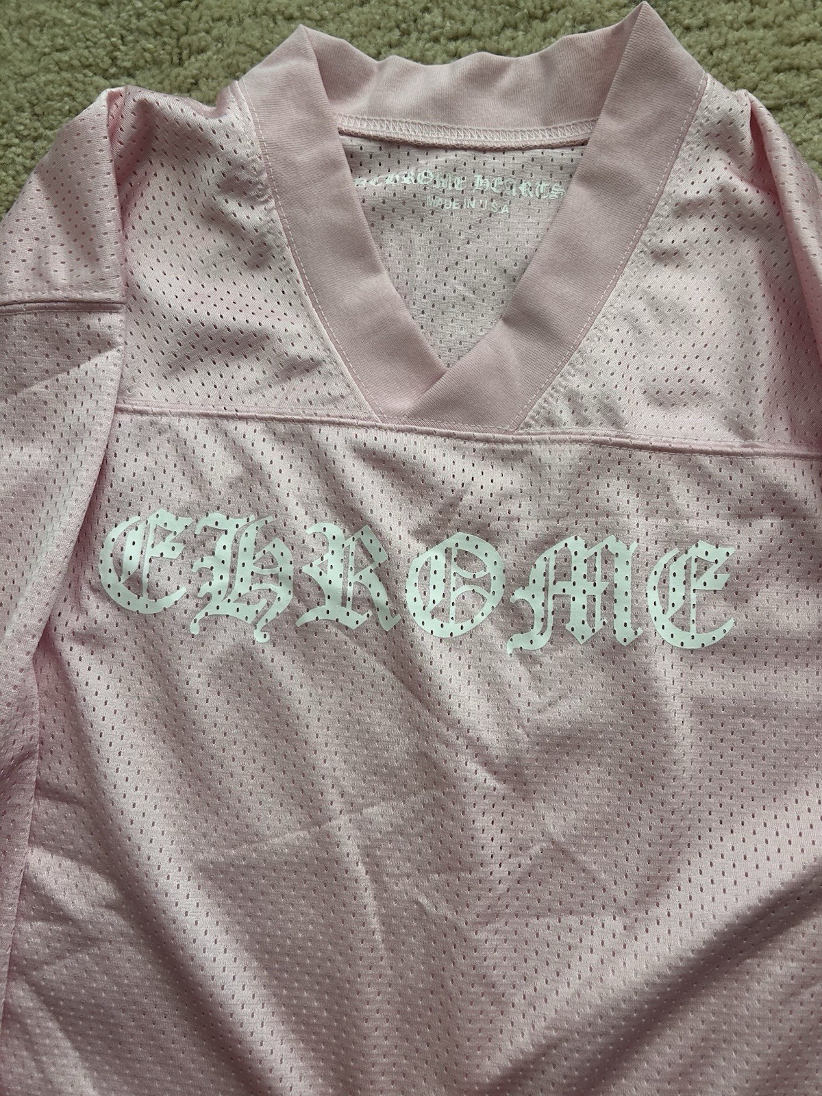 Pink Chrome Hearts Warm Up Jersey Size S