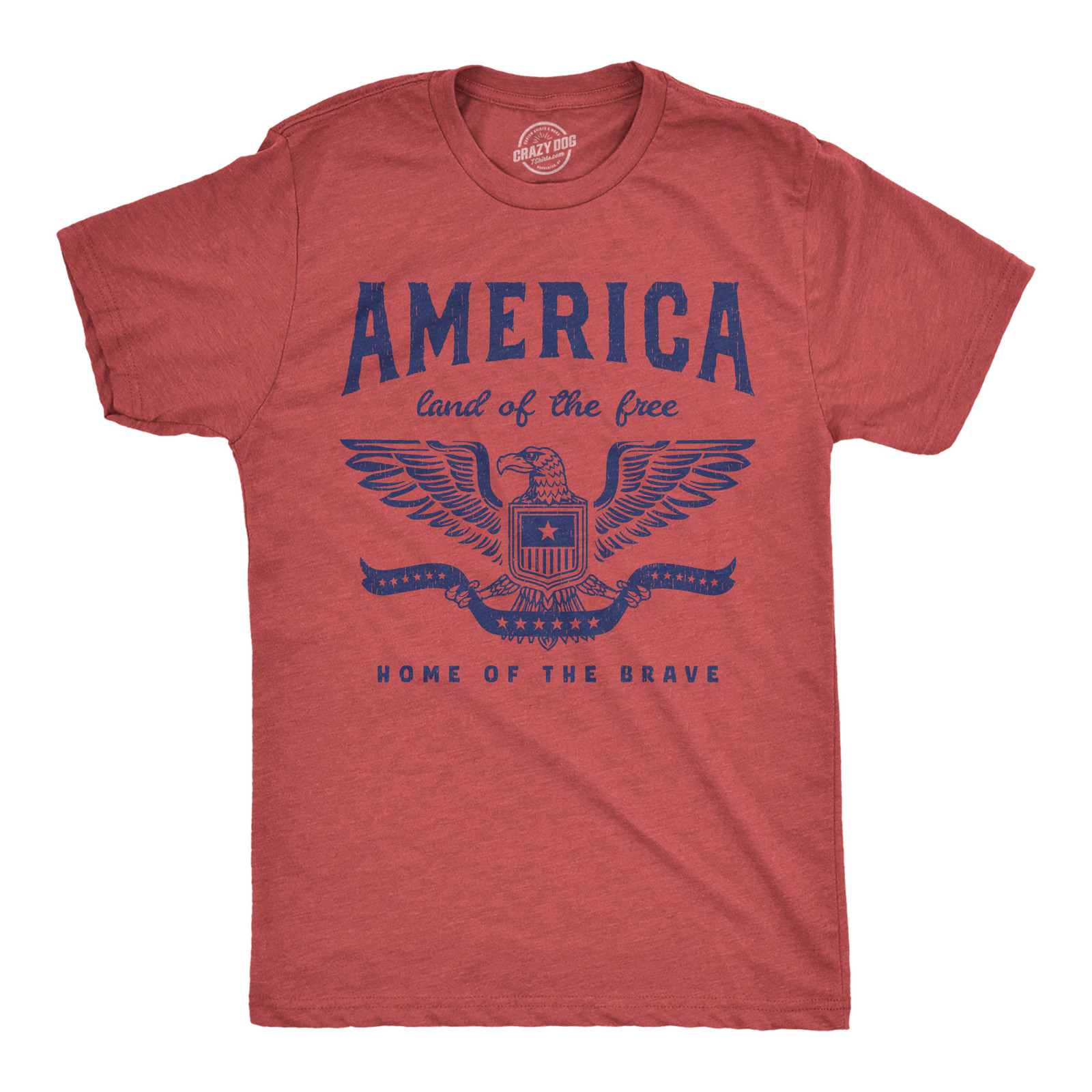 Mens Funny T Shirts America Land Of The Free Home Of The Brave Graphic Patriotic