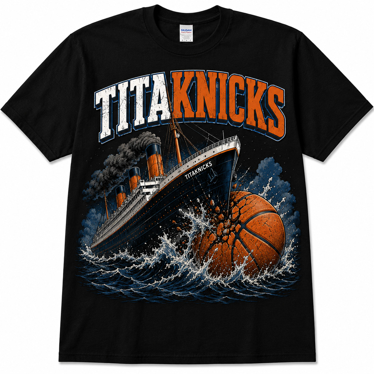 Titaknicks Funny Basketball Parody Shirt Sinking Season Graphic Tee
