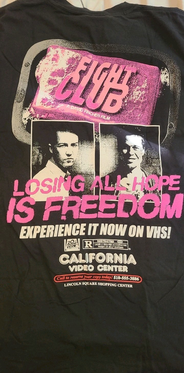 Fight Club Brad Pitt Rucking Fotten Movie Retro T-Shirt Shirt L Large