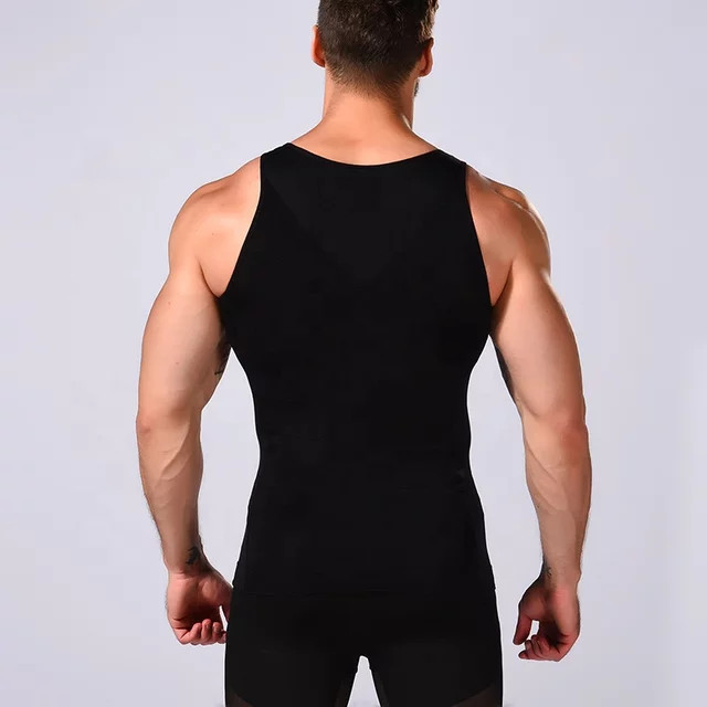 Men’s Slimming Body Shaper Vest Abs Abdomen Compression Workout Tank Tops…
