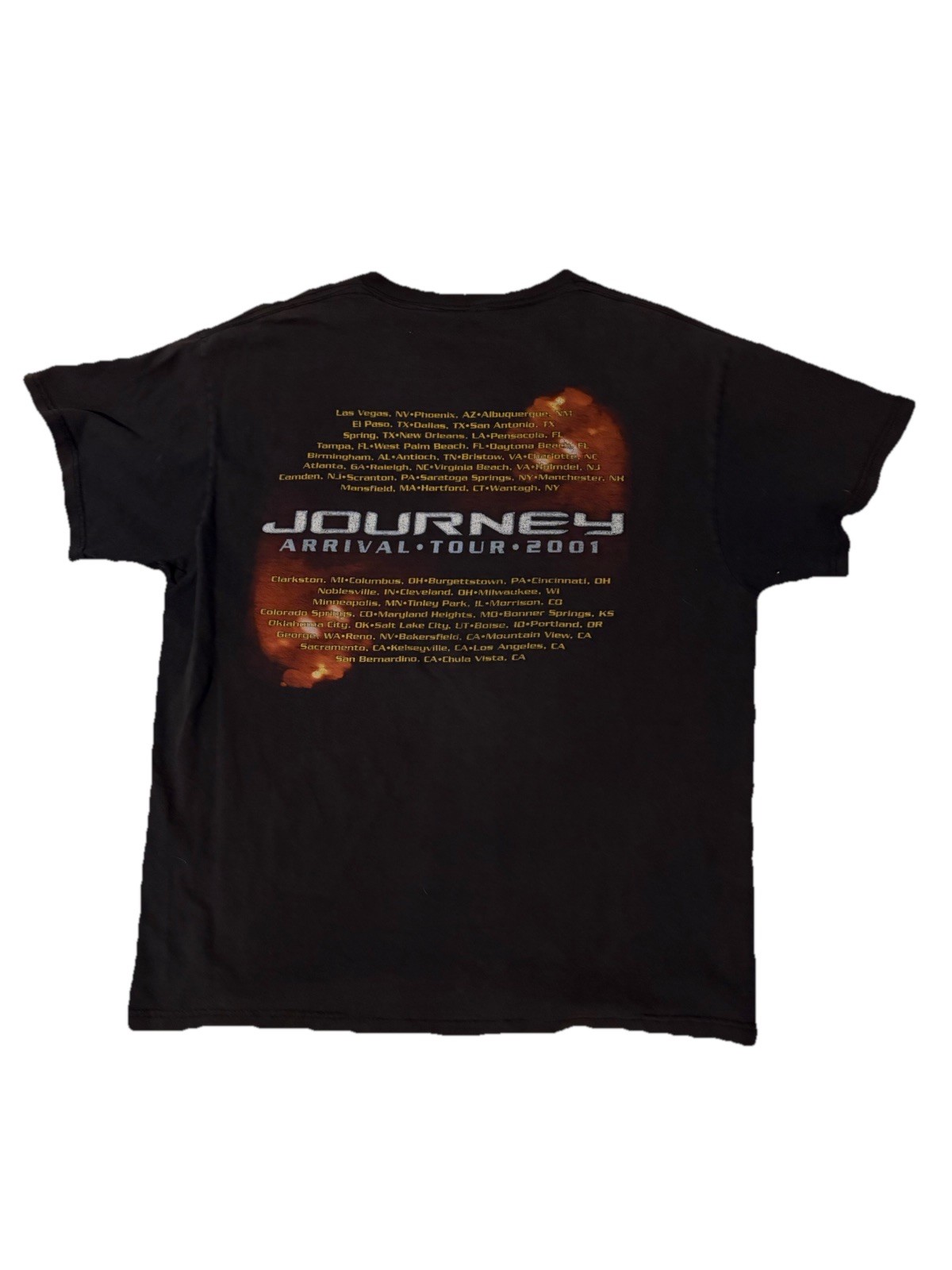 Men’s Vintage 2001 Delta Journey Tour Band T Shirt Size L