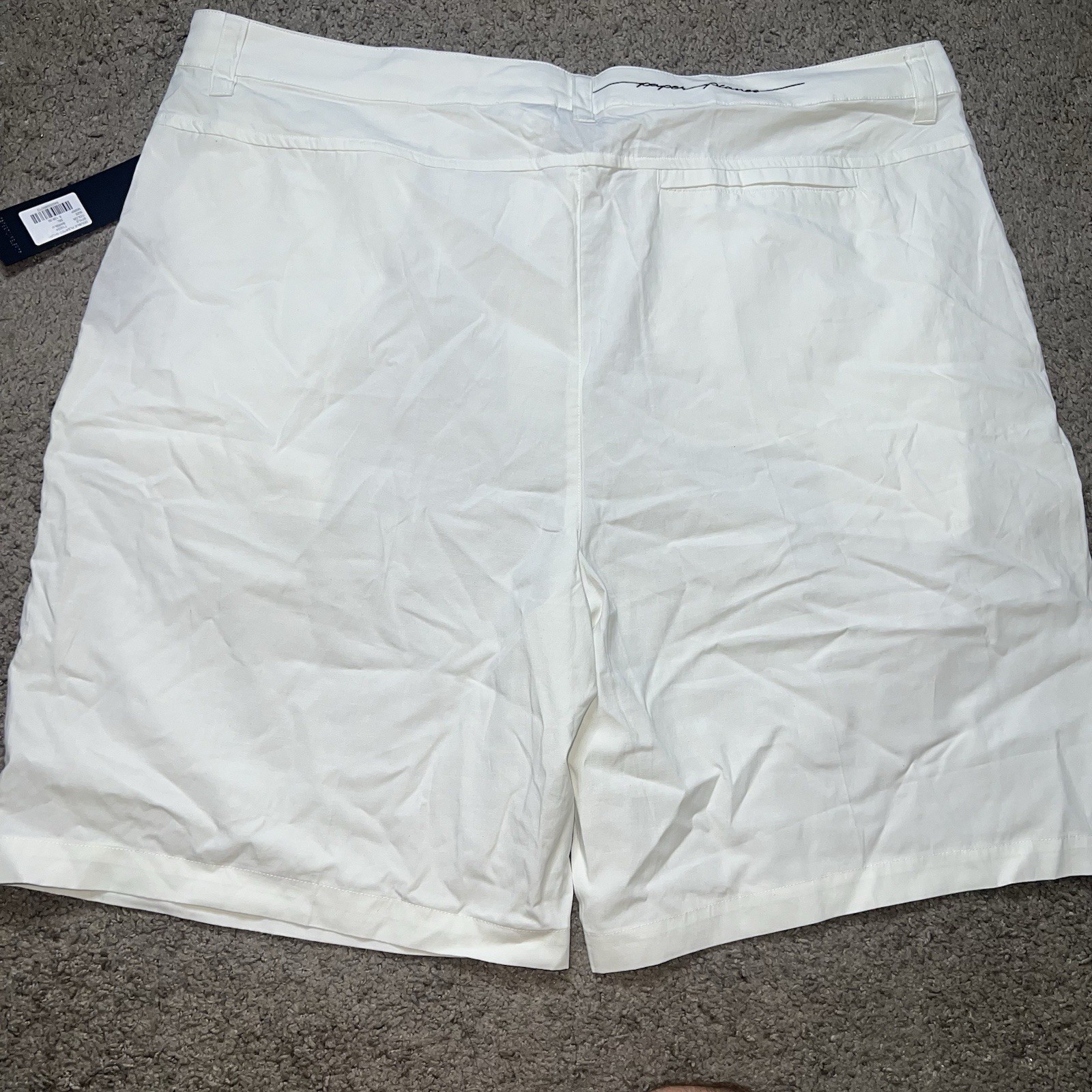 NWT PAPER PLANES WHITE DOUBLE PLEATED SHORTS SIZE 3XL MSRP $138