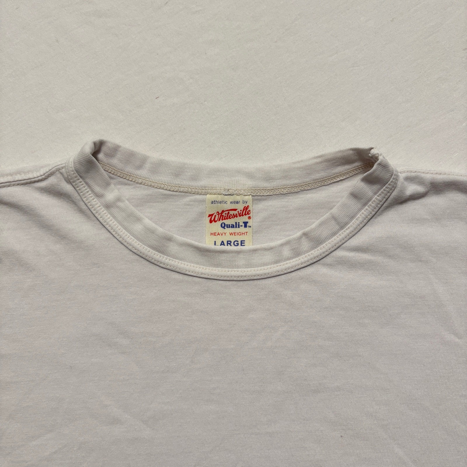 Whitesville Single Stitch Blank Short Sleeve T-Shirt Men’s L White