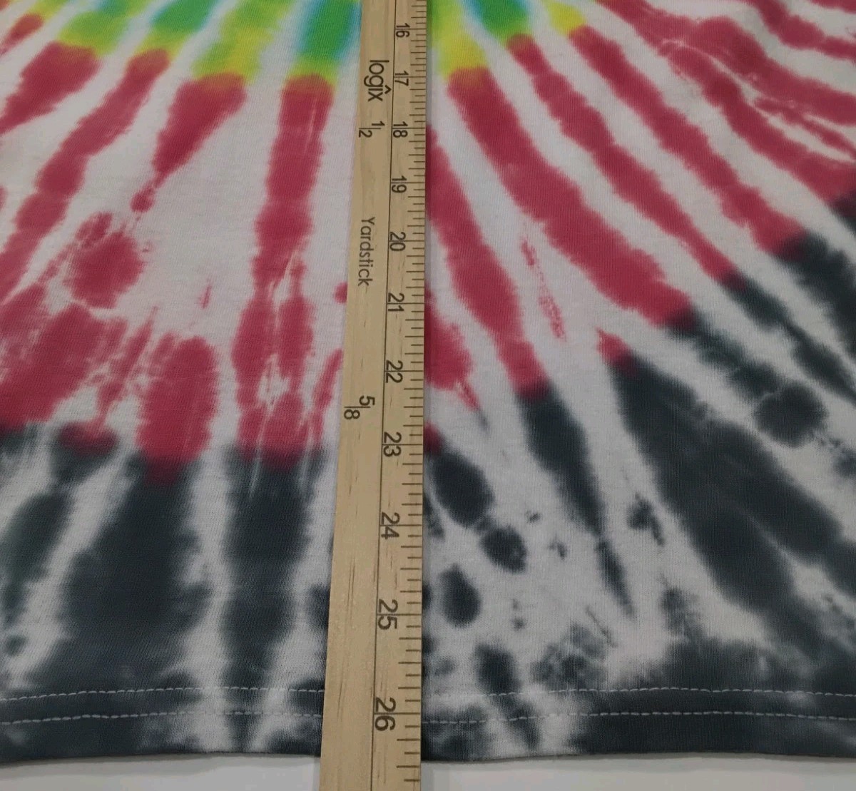 New Tie Dye Men’s T-Shirt Medium Green Red Multicolor Summer Swirl Spiral