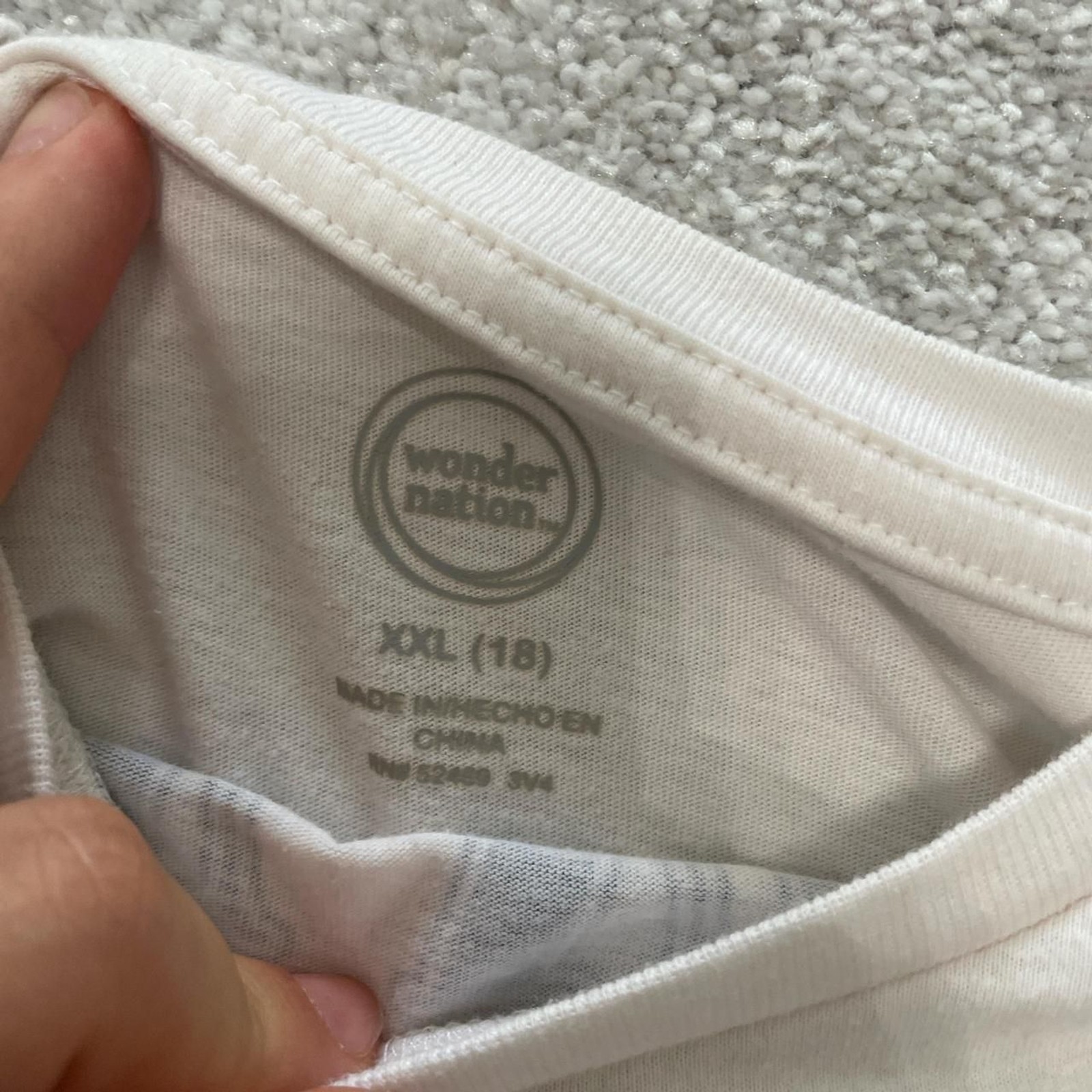 Wonder-nation Men’s White and Cream T-shirt