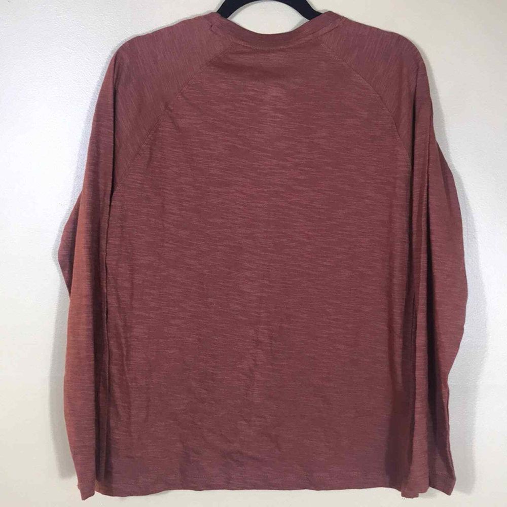 Paper Denim & Cloth Shirt Mens Small Amber Orange The Core Long Sleeve Tee