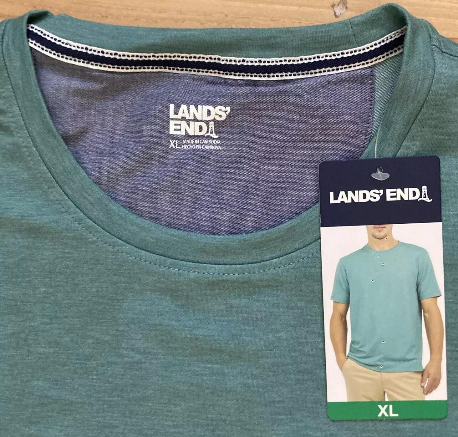 Lands’ End Men’s Tee Classic Fit 4-Way Stretch