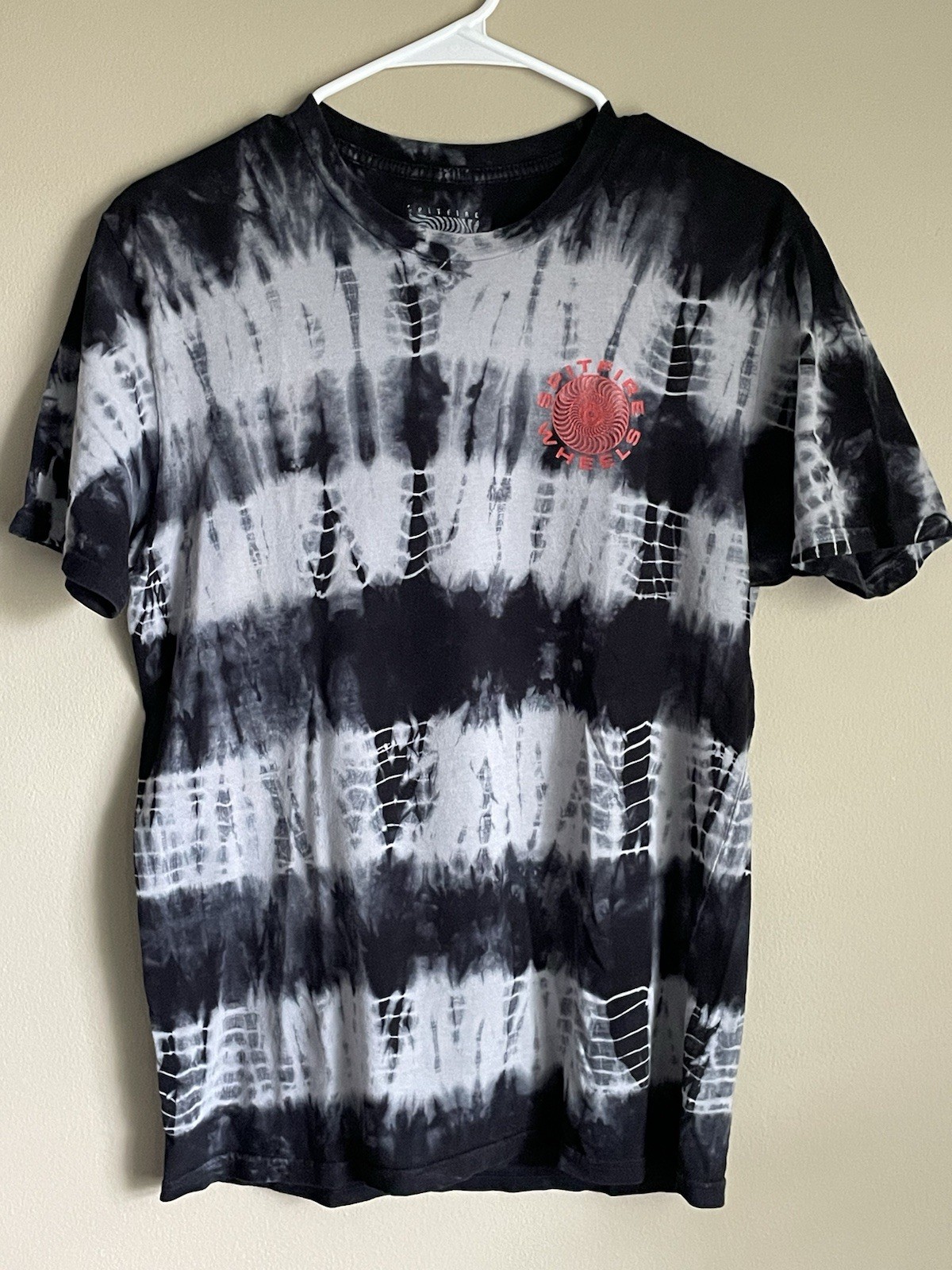 Spitfire Old E Pleated Wash T Shirt Tie Dye Mens S
