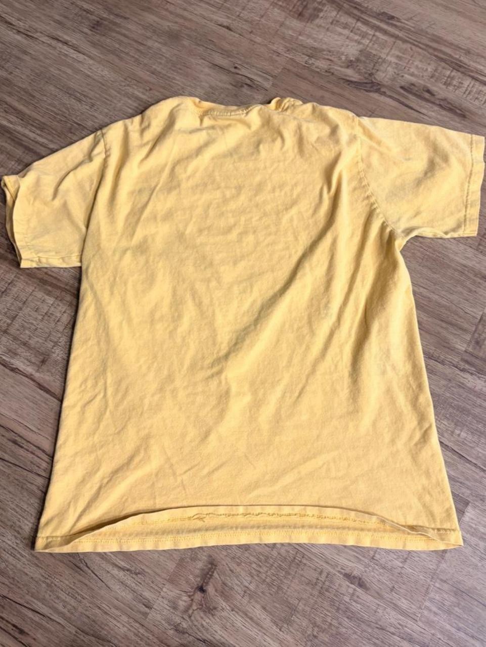 Stussy Men’s Short Sleeve T-Shirt Size S Barcode Print Yellow