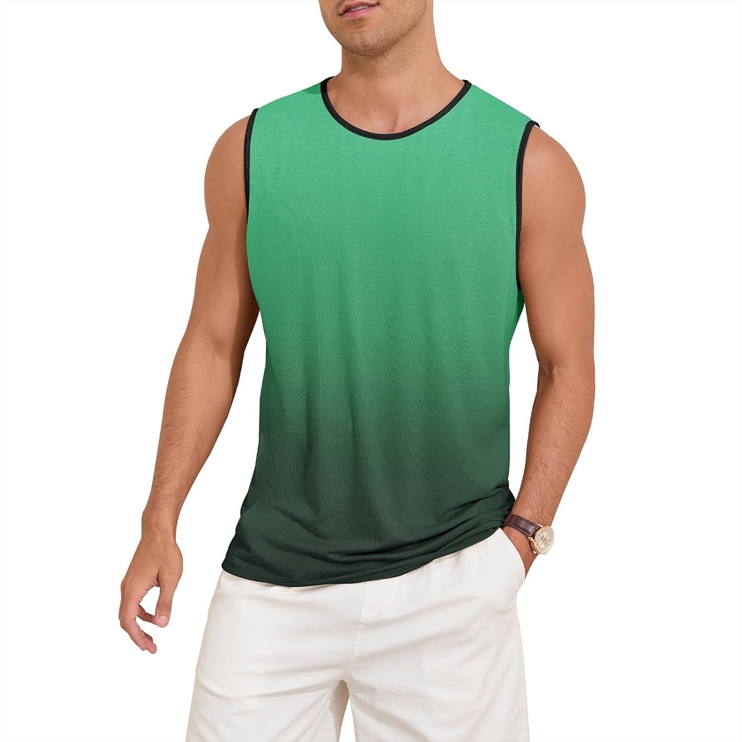 Mens Sleeveless Tank Top Summer Beach Graphic Muscle Tee Shirt Casual Hawaiian