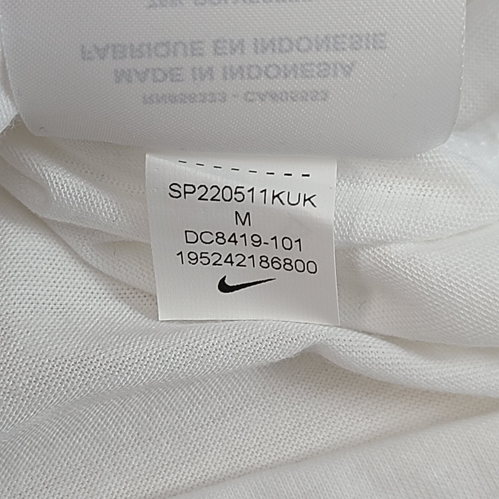 Nike Shirt Mens Medium White Blue Baseball Dri-Fit 3/4 Sleeve Outdoors