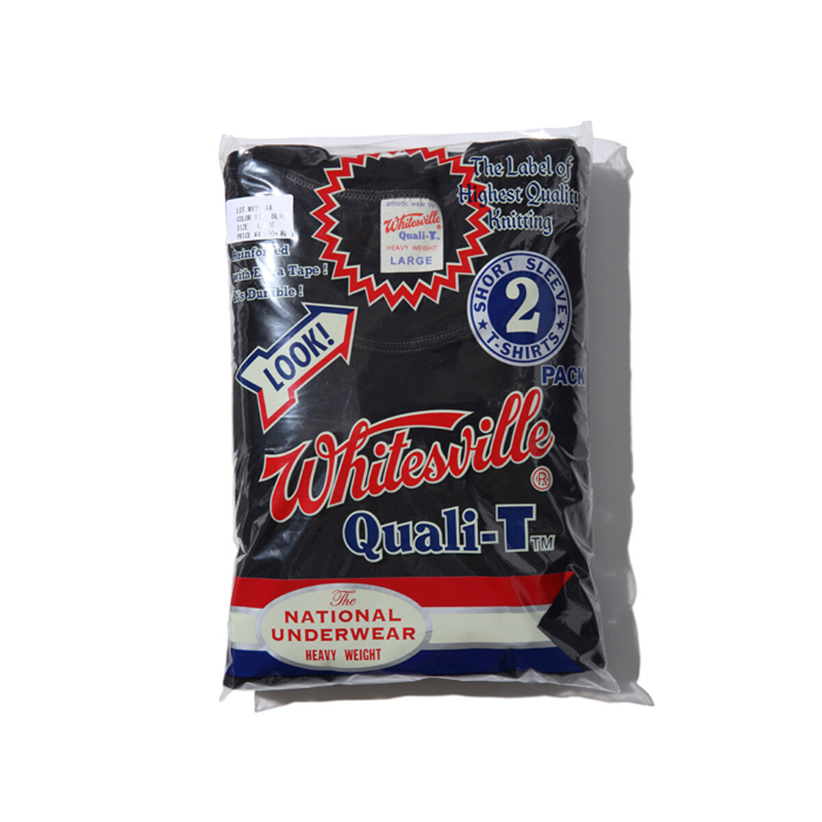 WHITESVILLE T-SHIRT WV73544 2-PACK White Toyo Enterprise NEW