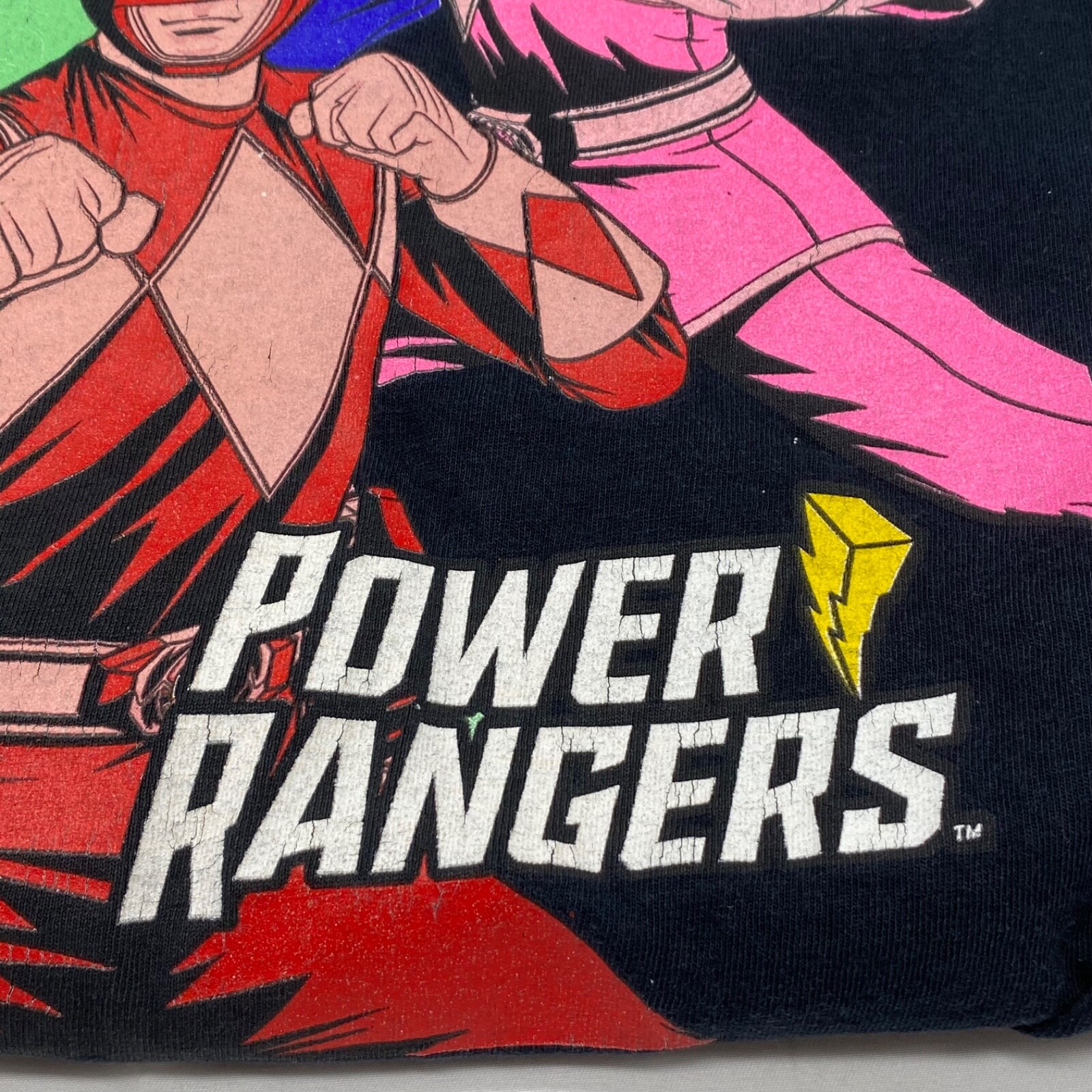 Mighty Morphin Power Rangers Graphic Print T shirt Size 2XL