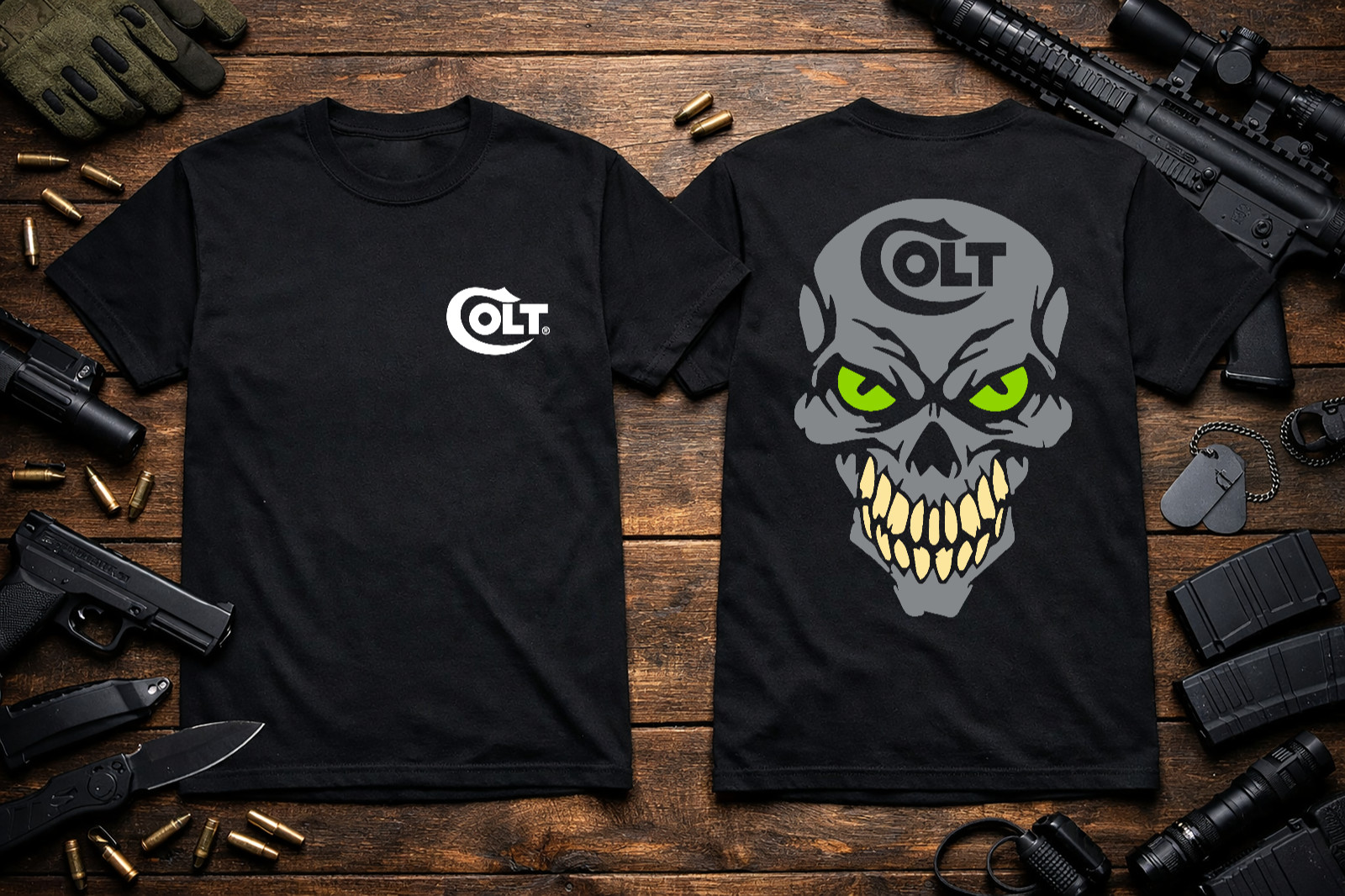 Colt Skull T-Shirt Heavyweight S M L XL 2XL 3XL 4XL 5XL