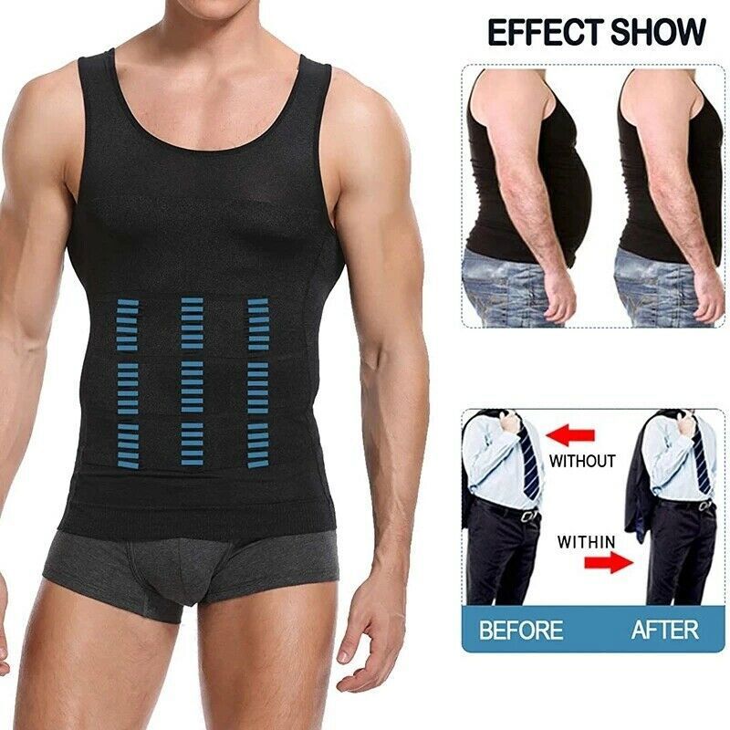 Men Cooling Weighted Workout Shaping Vest Weight Loss Slim Sleeveless Tank Top