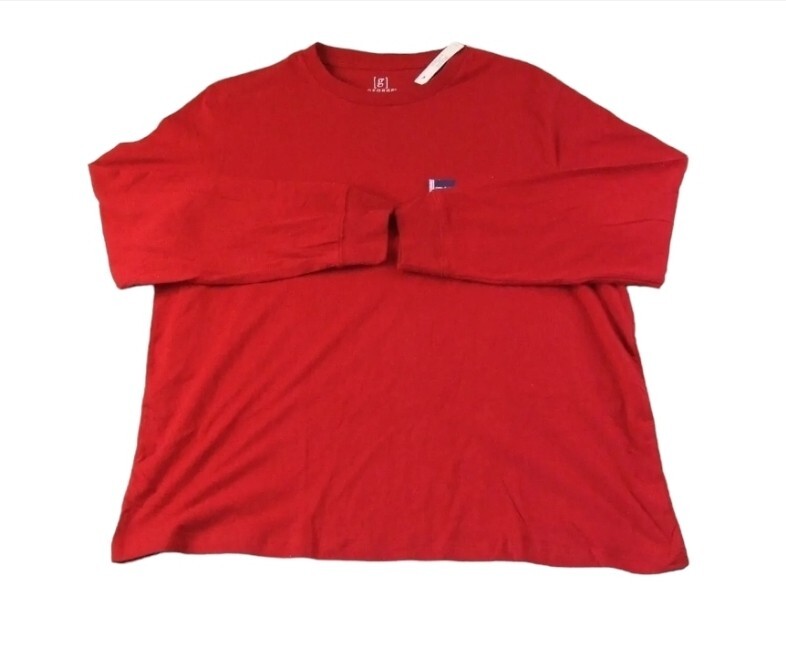 George Men’s Pick Color Long Sleeve Crew-Neck Solid Plain T-Shirts Tee: S-XL