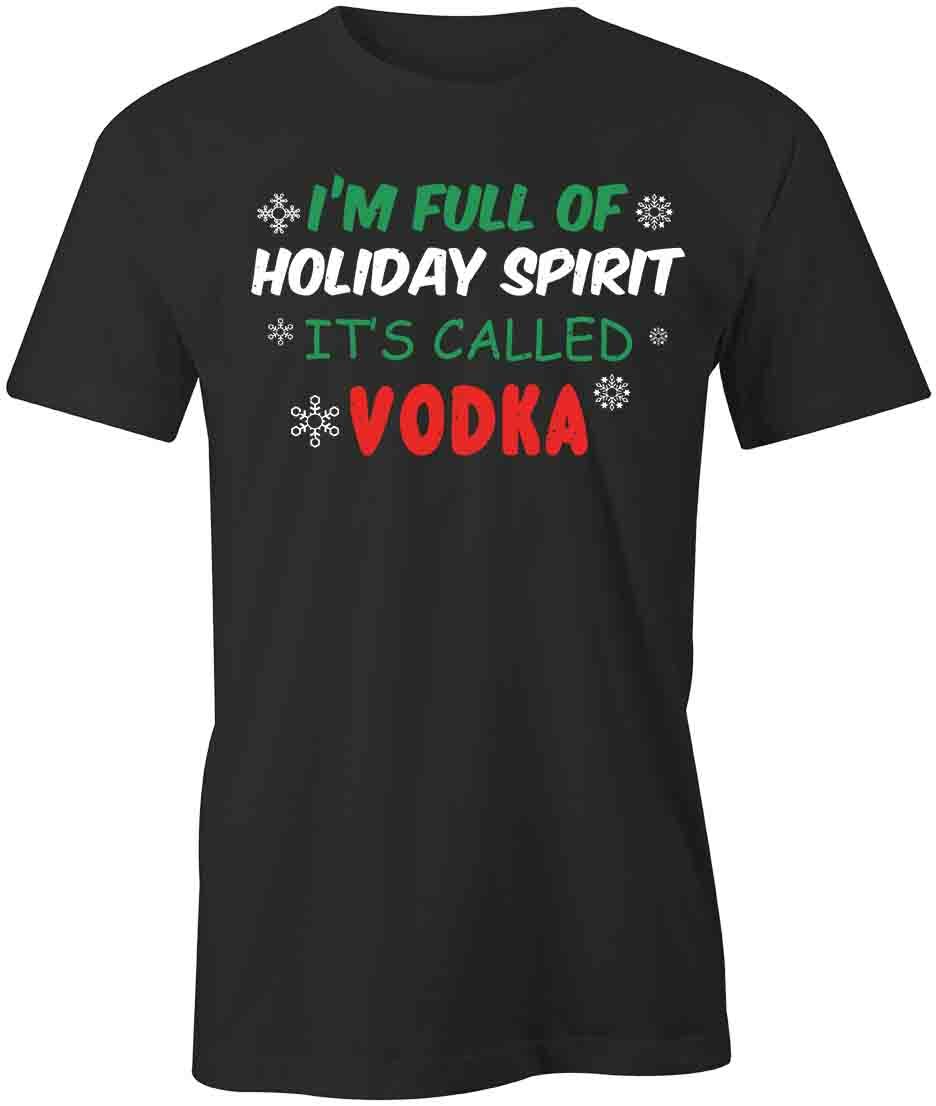 HOLIDAY SPIRIT TShirt Tee Short-Sleeved Cotton CLOTHING CHRISTMAS S1BCA186