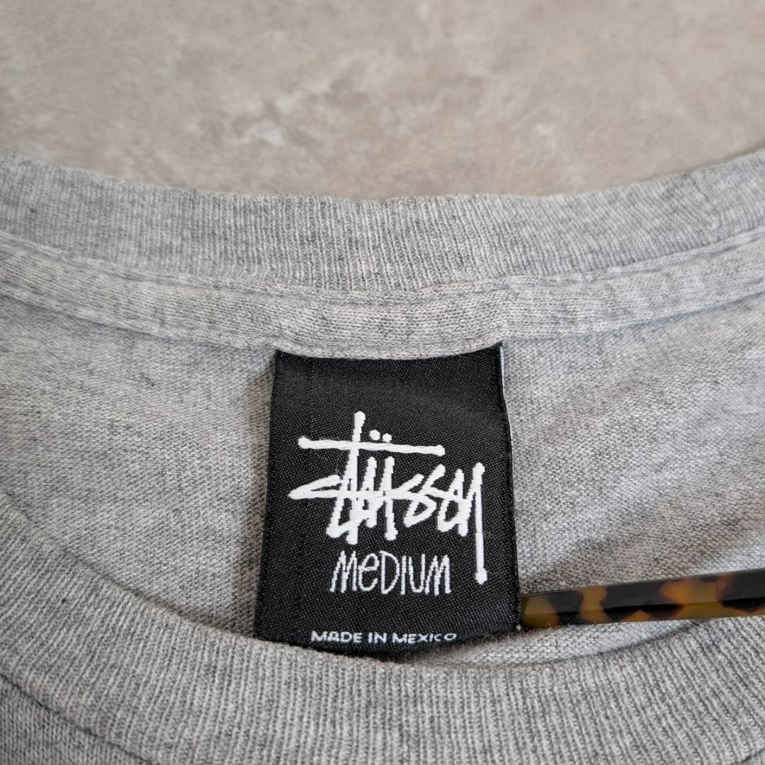 Stussy Crown IST 1980 Graphic T-Shirt Gray Men’s Medium Made in Mexico