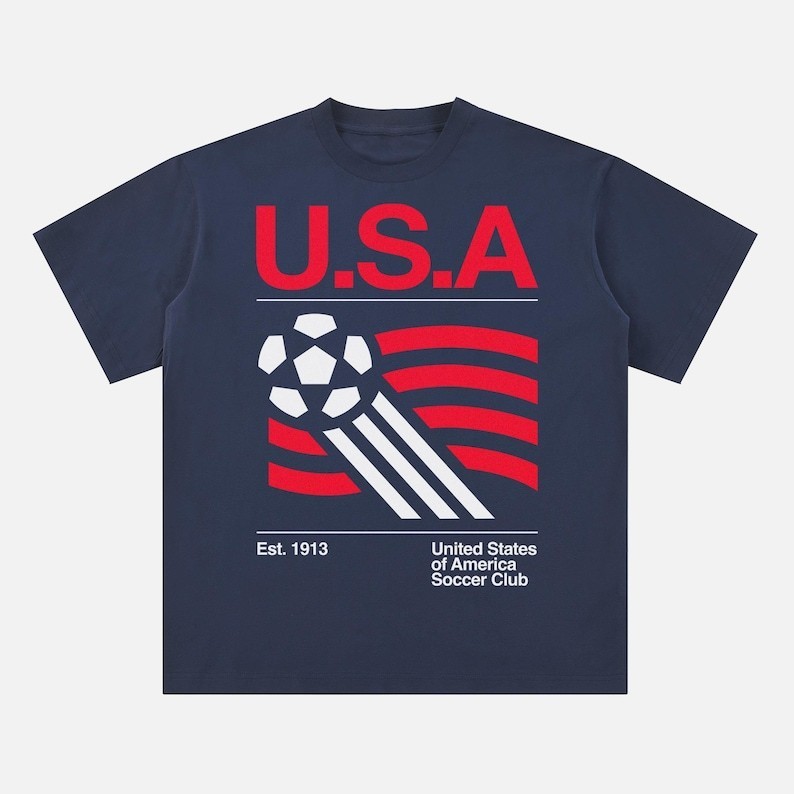 90s United States Soccer Shirt, Retro USA Team Graphic Tee