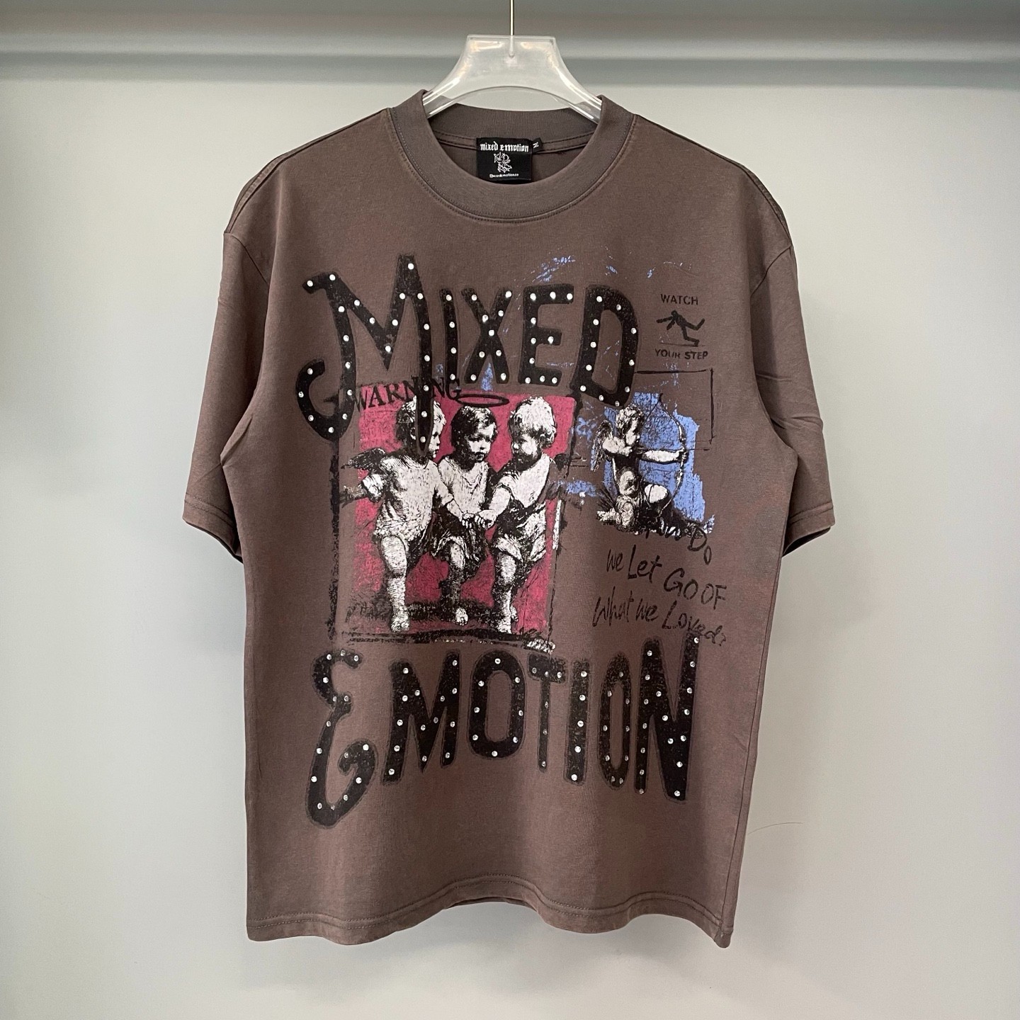 Tee Mixed emotions tshirt Brown S-M-L-XL