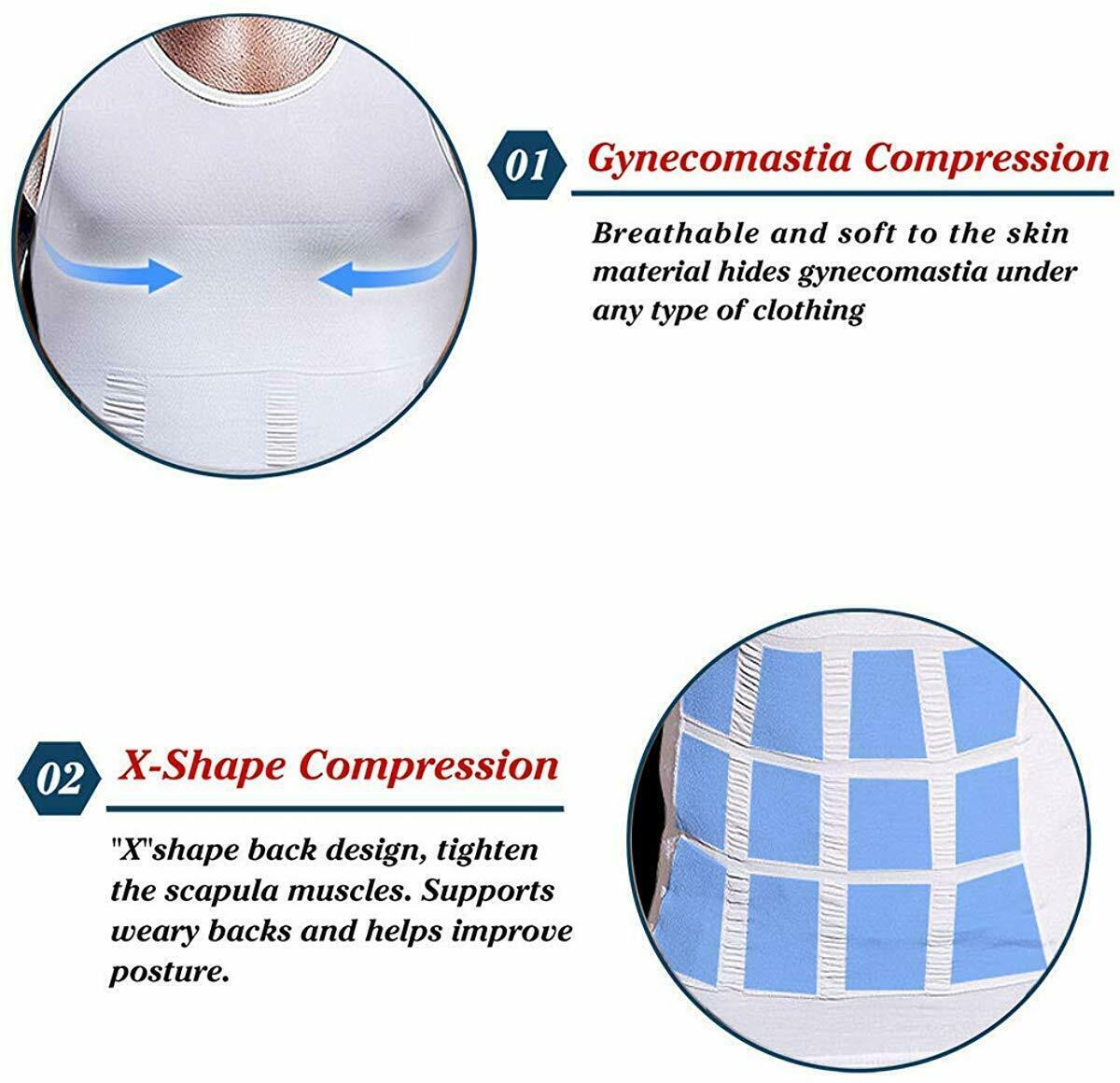 Shaper Men’s Body Shaper Toning T-Shirt Ultra Durable Vest Compression Underwear
