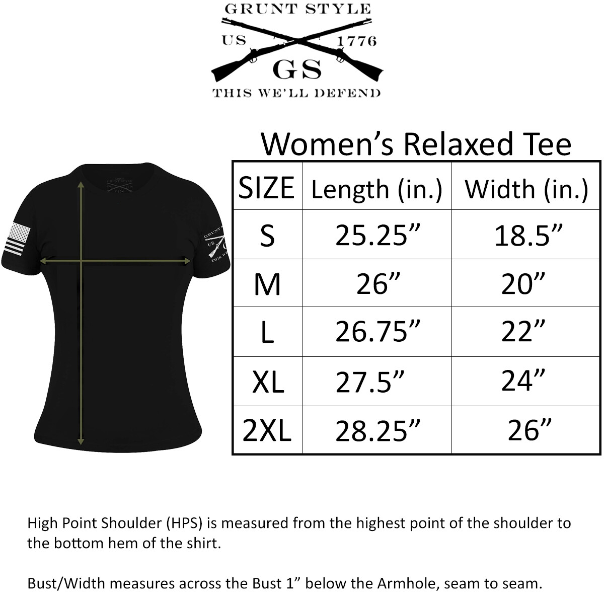 Grunt Style Women’s Relaxed Fit USA 76 T-Shirt – White