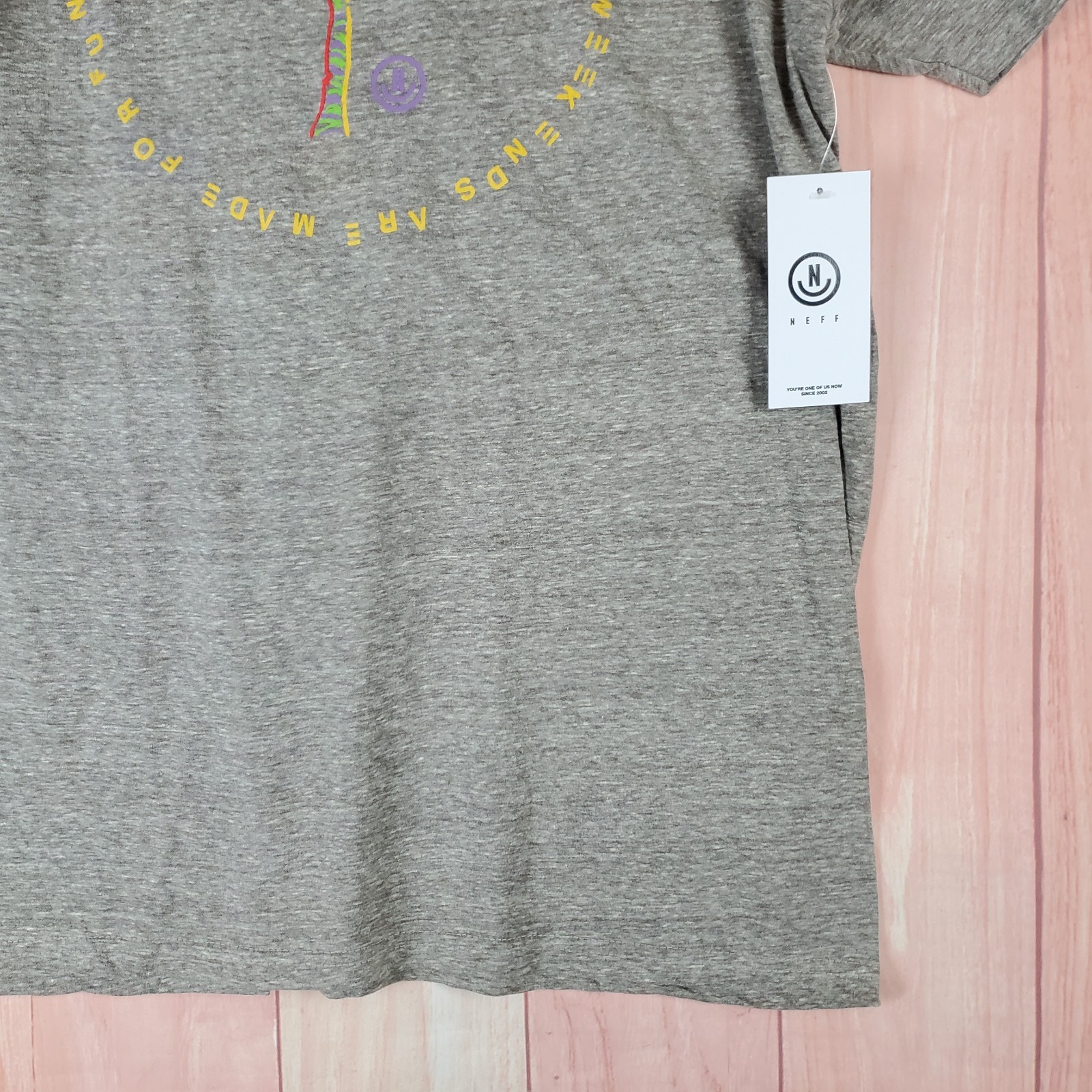 Neff Mens Shirt Large Gary 100% Cotton Crew Neck Short Sleeve Pullover Outdoor
