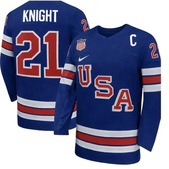 HOT SALE Pullover Hilary Knight Team USA Winter polyester Hockey Jersey yen6