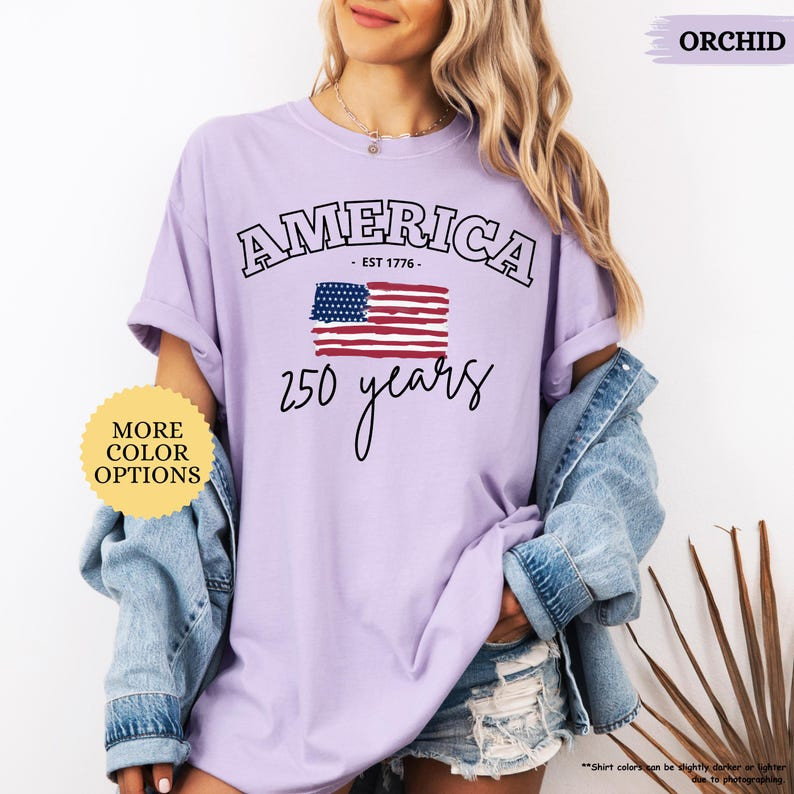 Comfort Colors America 250 Years Shirt 4th Of July American Flag Patriotic Gift