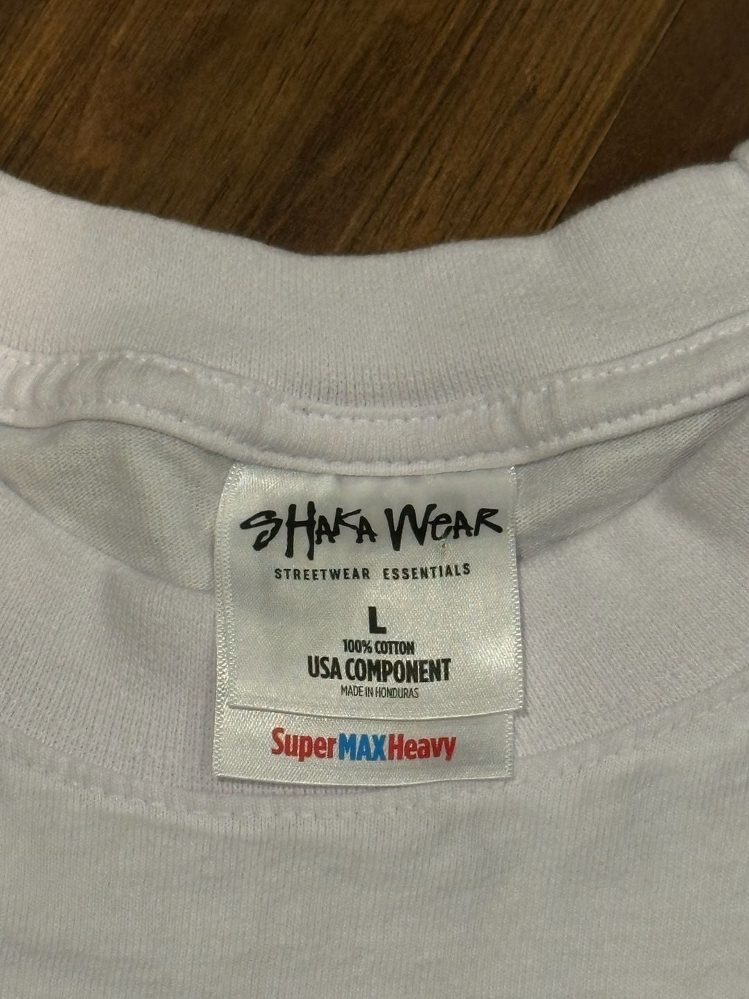 Shaka Wear Super Max Heavyweight Blank White T-Shirt