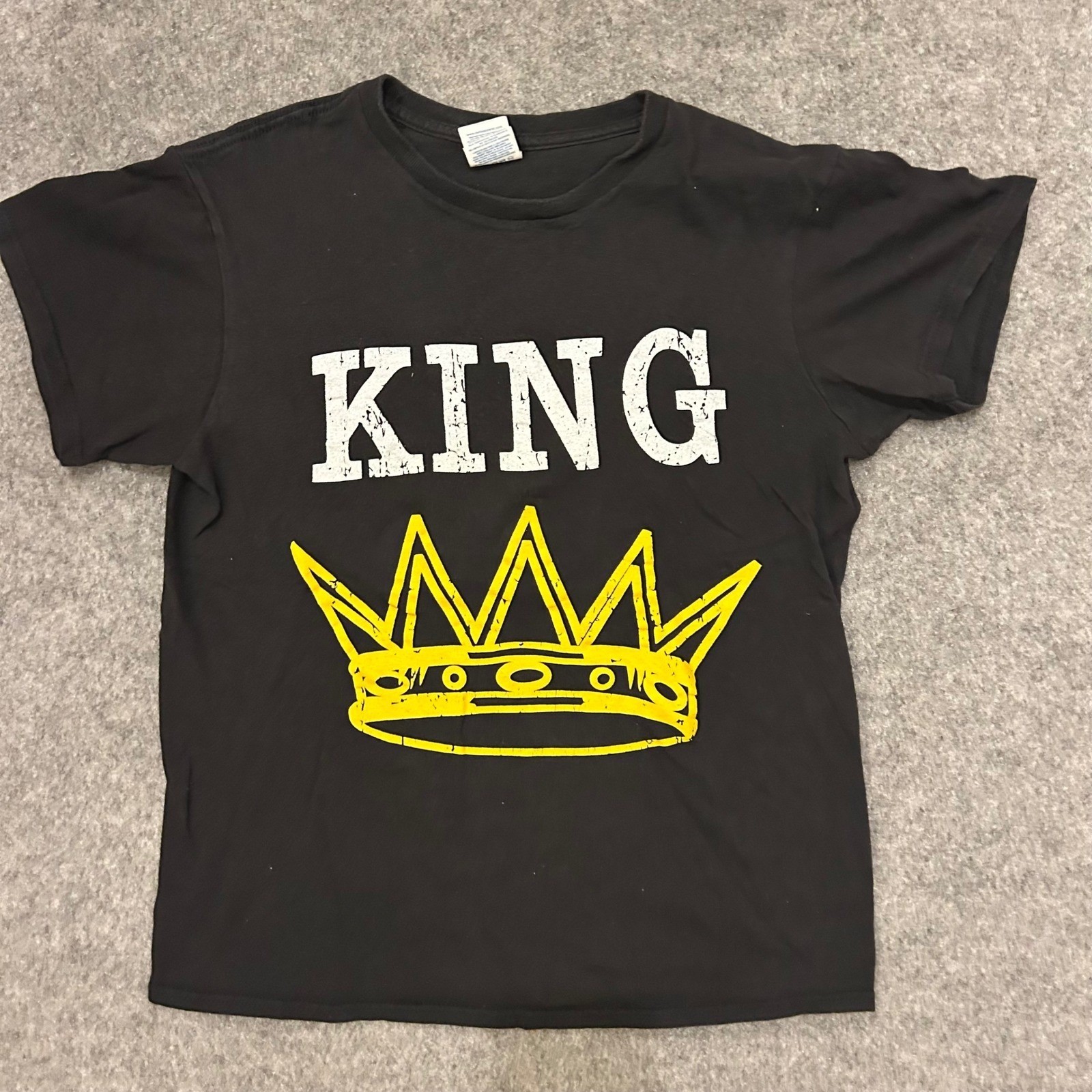 Delta Pro Weight King Crown Graphic Streetwear Grunge T Shirt Adult Small