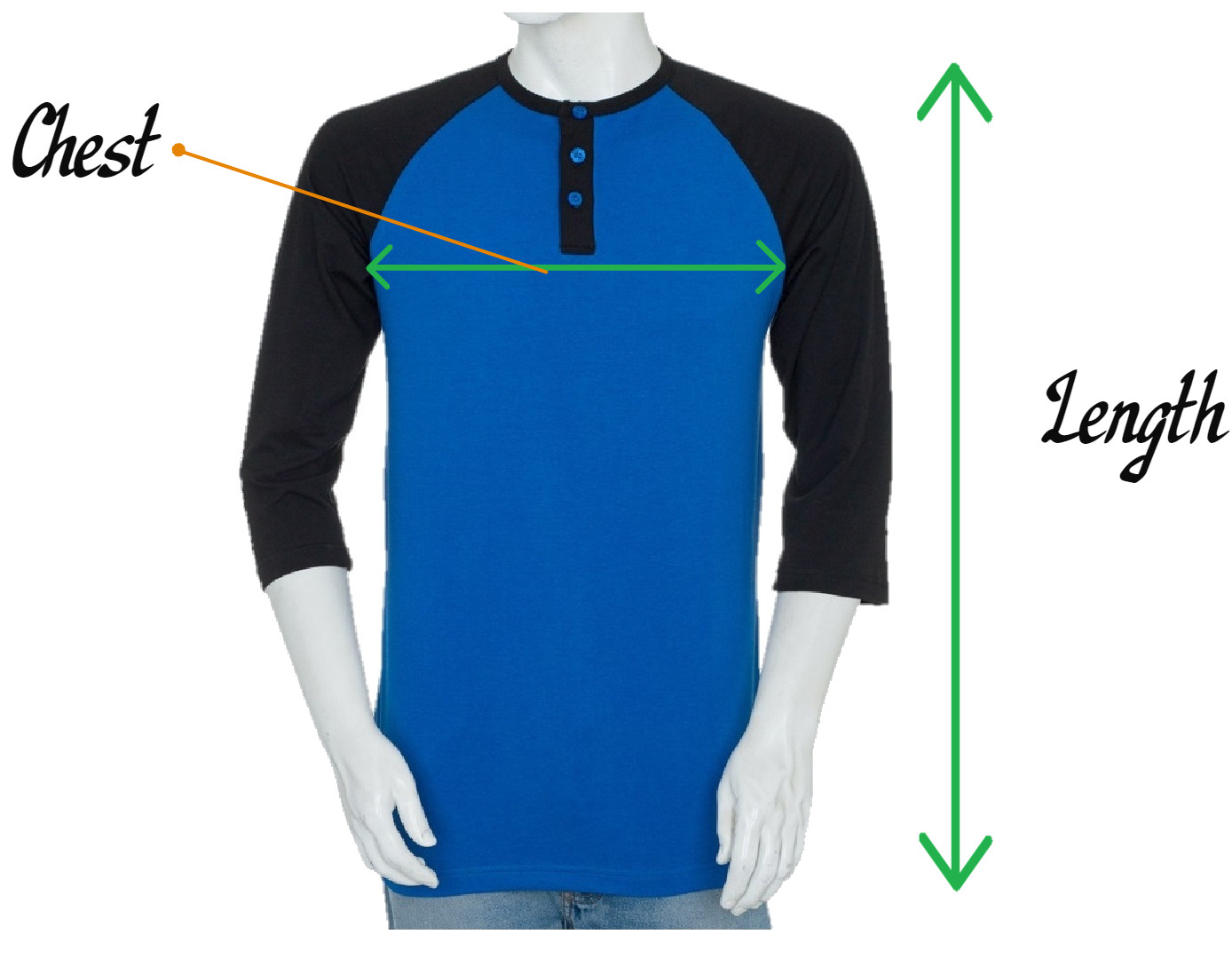 Styllion Big and Tall – Mens Raglan Henley Baseball Shirts – Heavy Weight – RHQS