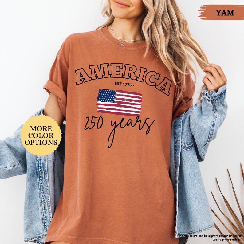 Comfort Colors America 250 Years Shirt 4th Of July American Flag Patriotic Gift