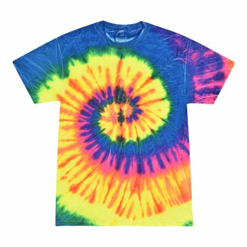 Tie Dye T-Shirts, Adult S M L XL 2XL 3XL, Multi-Color 100% Cotton