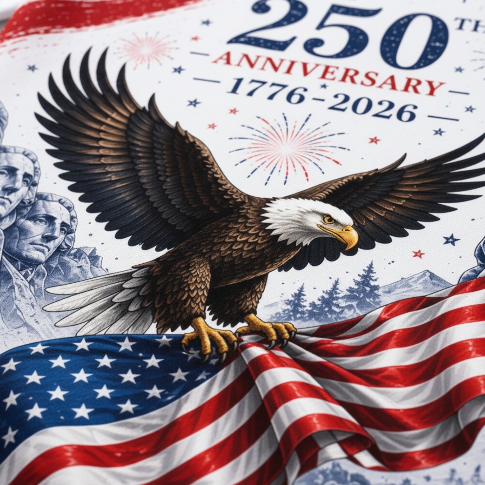 USA 250th Anniversary Golf Polo Shirt 1776-2026 American Flag Patriotic (S-5XL)