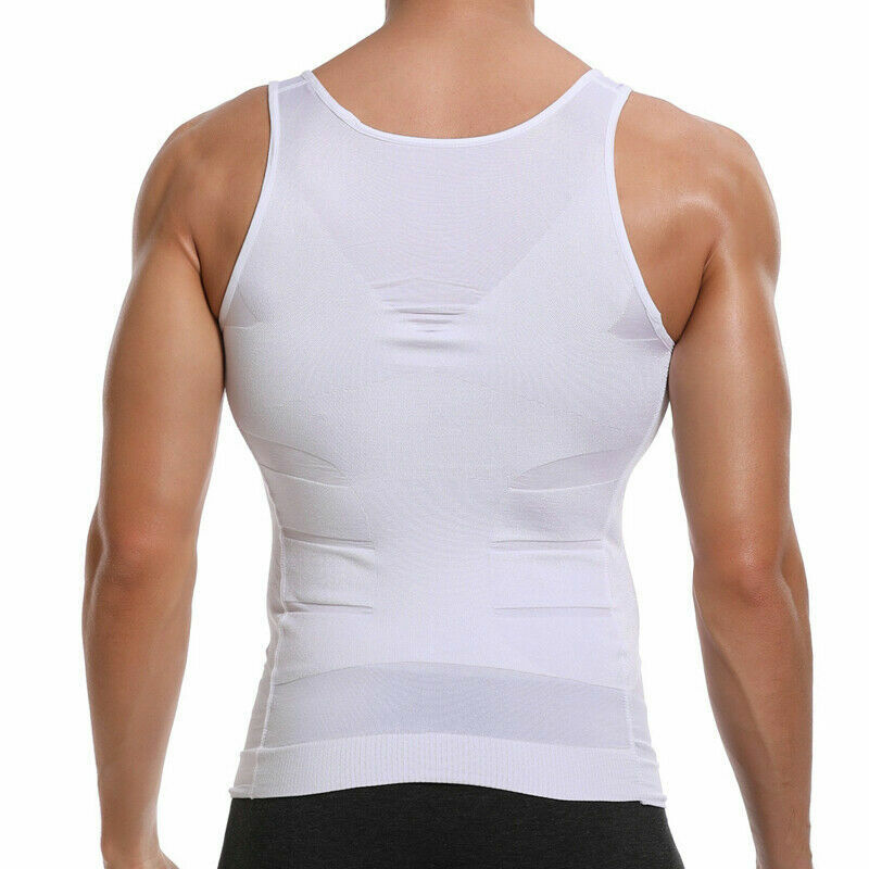 SecondSkin Men’s Shaper Cooling T-Shirt Slimming Body Shaper Compression Tops US