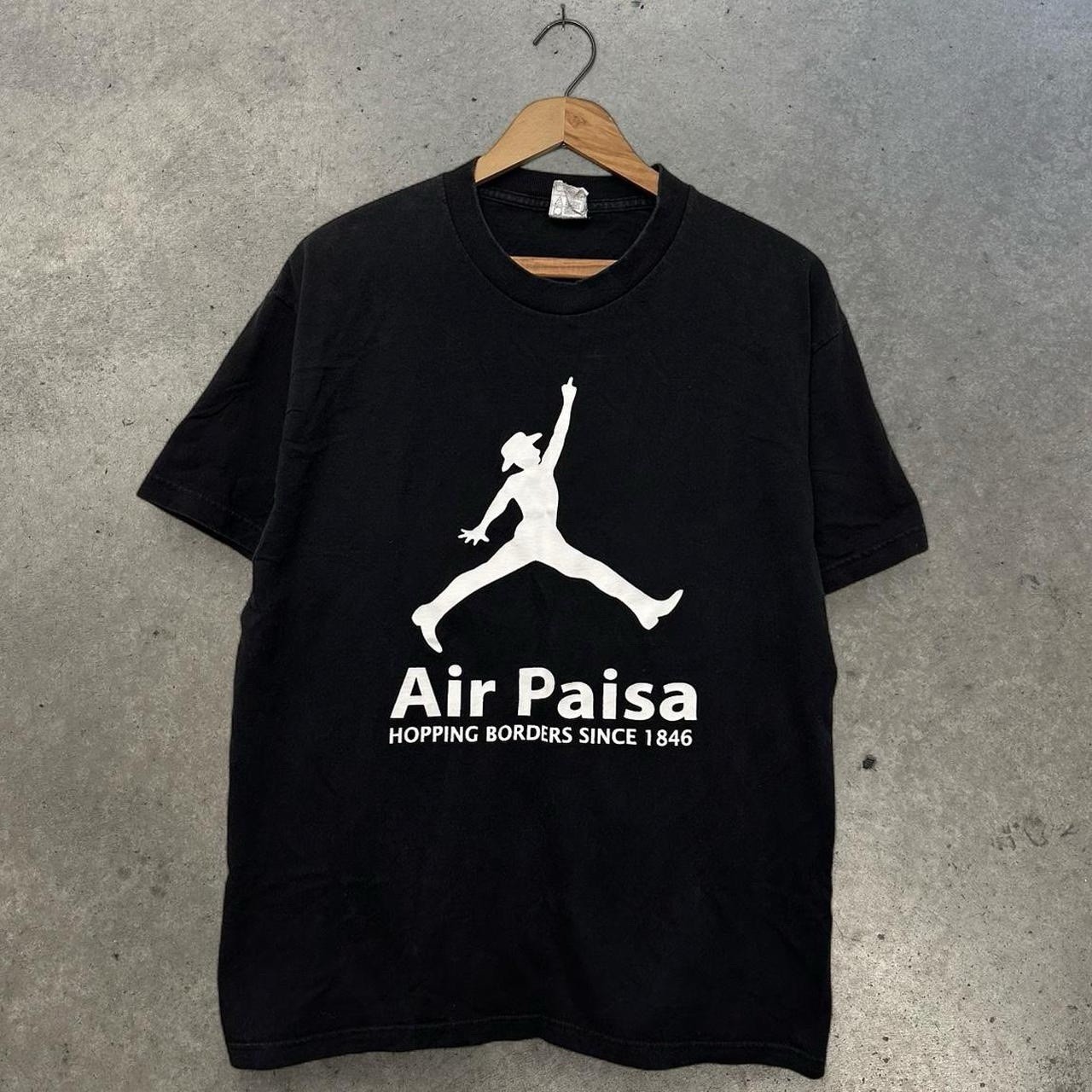 Vintage Air Jordan Parody Shirt “Air Paisa” comedy tshirt size large Y2K