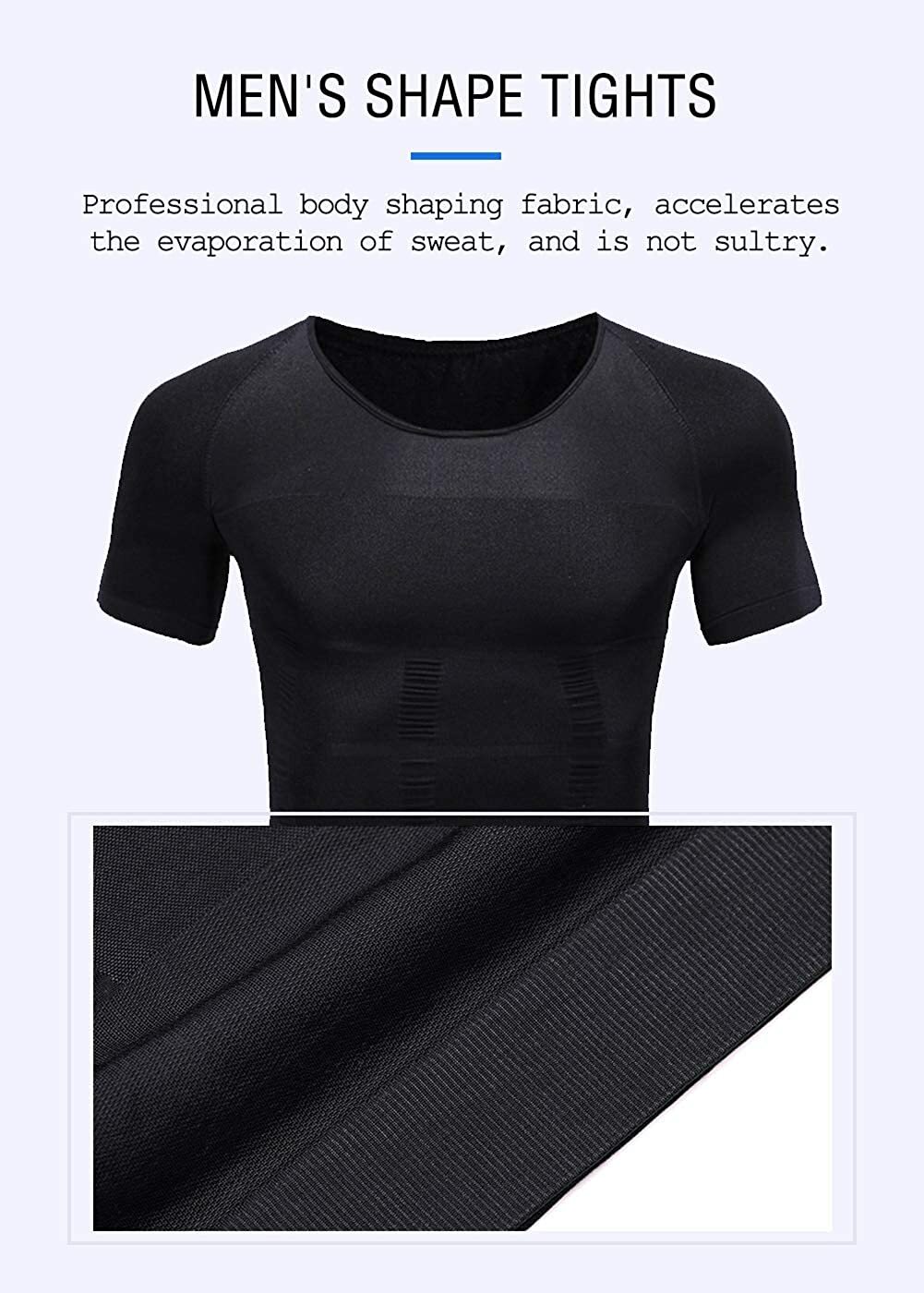 CGTFY Gynecomastia Compression Tank Top Men Classic Athletic Body Shaper Vest US